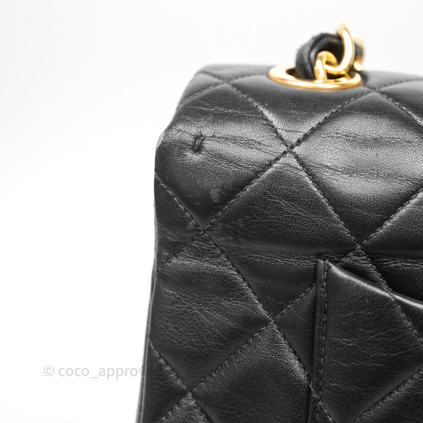 Chanel Vintage Jumbo Single Flap Black Lambskin 24K Gold Hardware