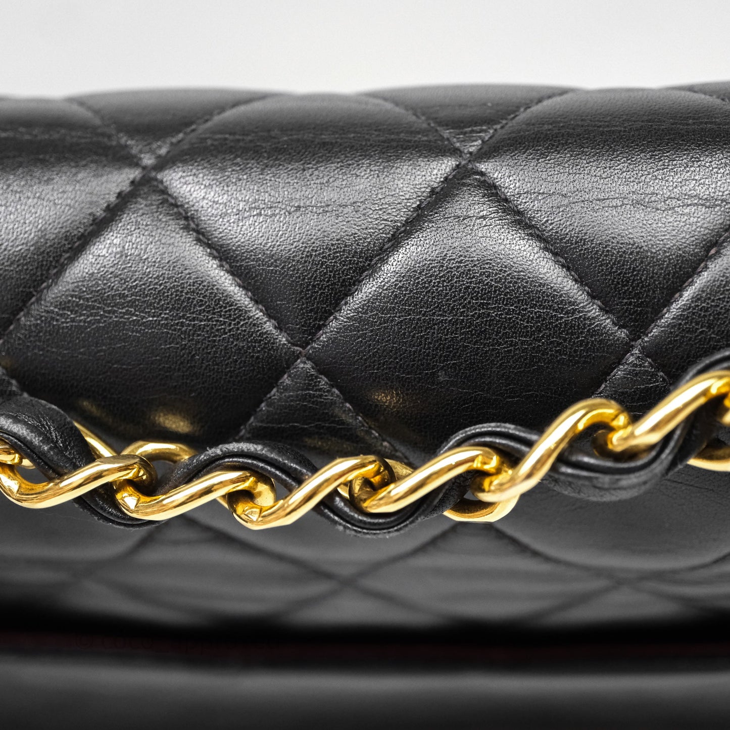 Chanel Vintage Jumbo Single Flap Black Lambskin 24K Gold Hardware