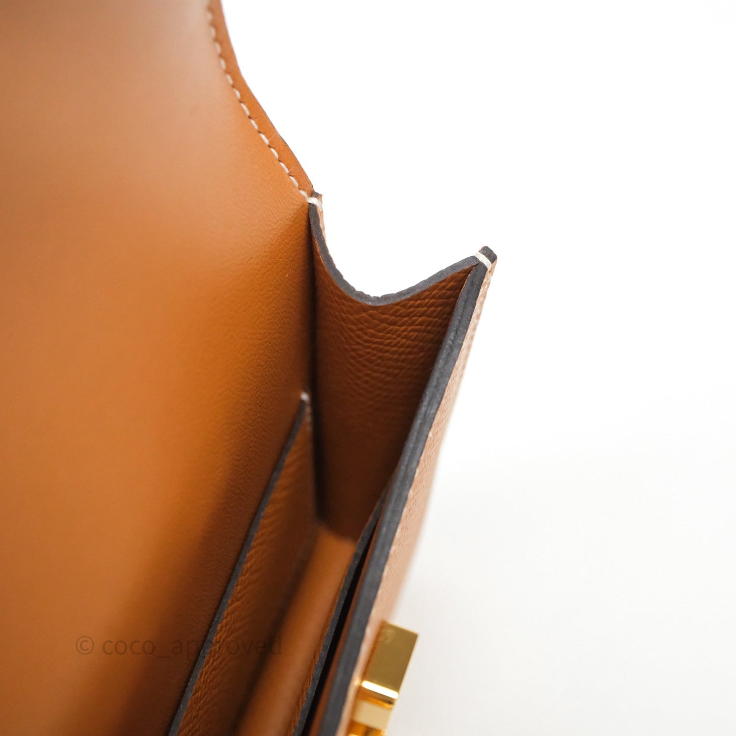 Hermès Constance Slim Wallet Toffee 1H Epsom Gold Hardware