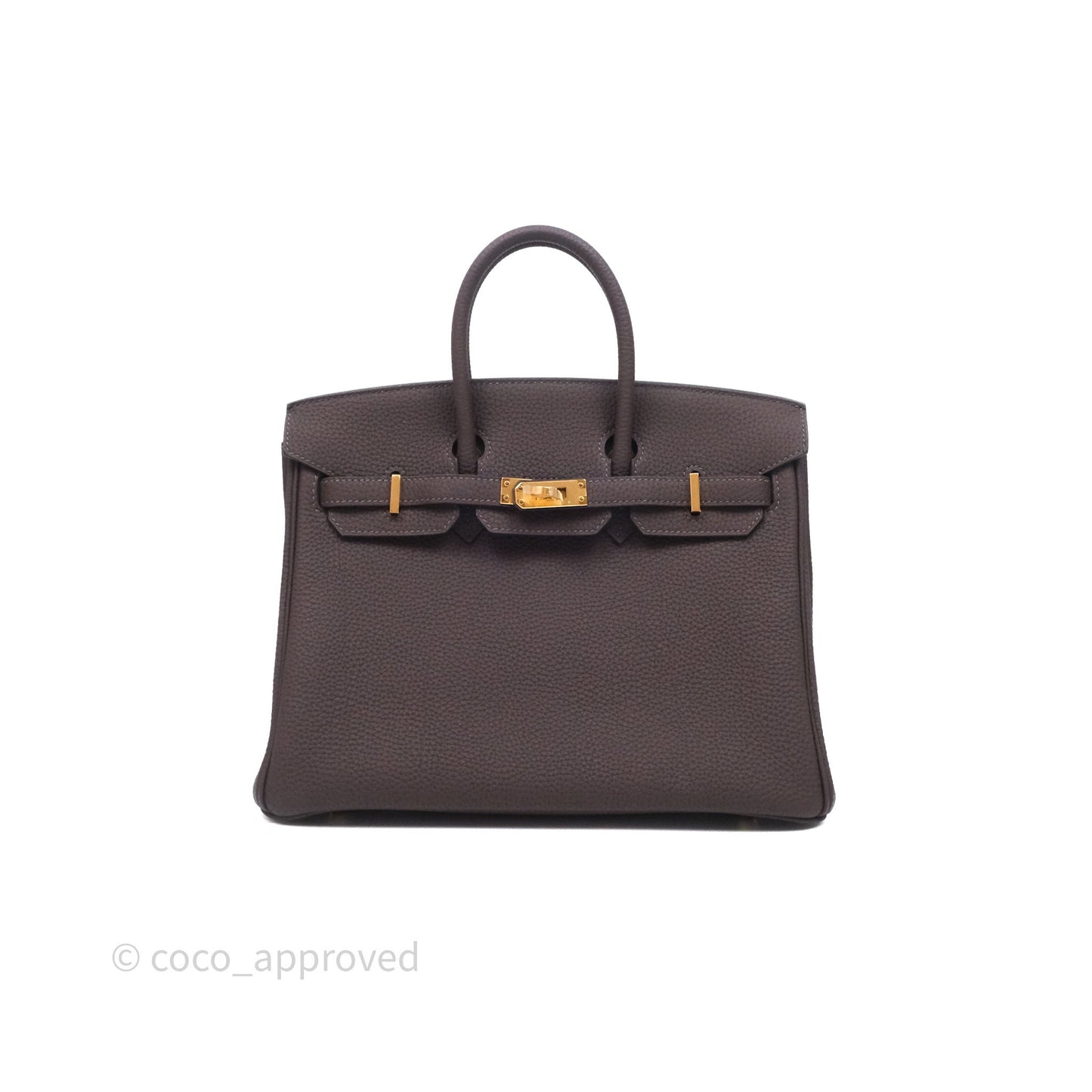 Hermes Birkin 25 Ebene Togo Gold Hardware