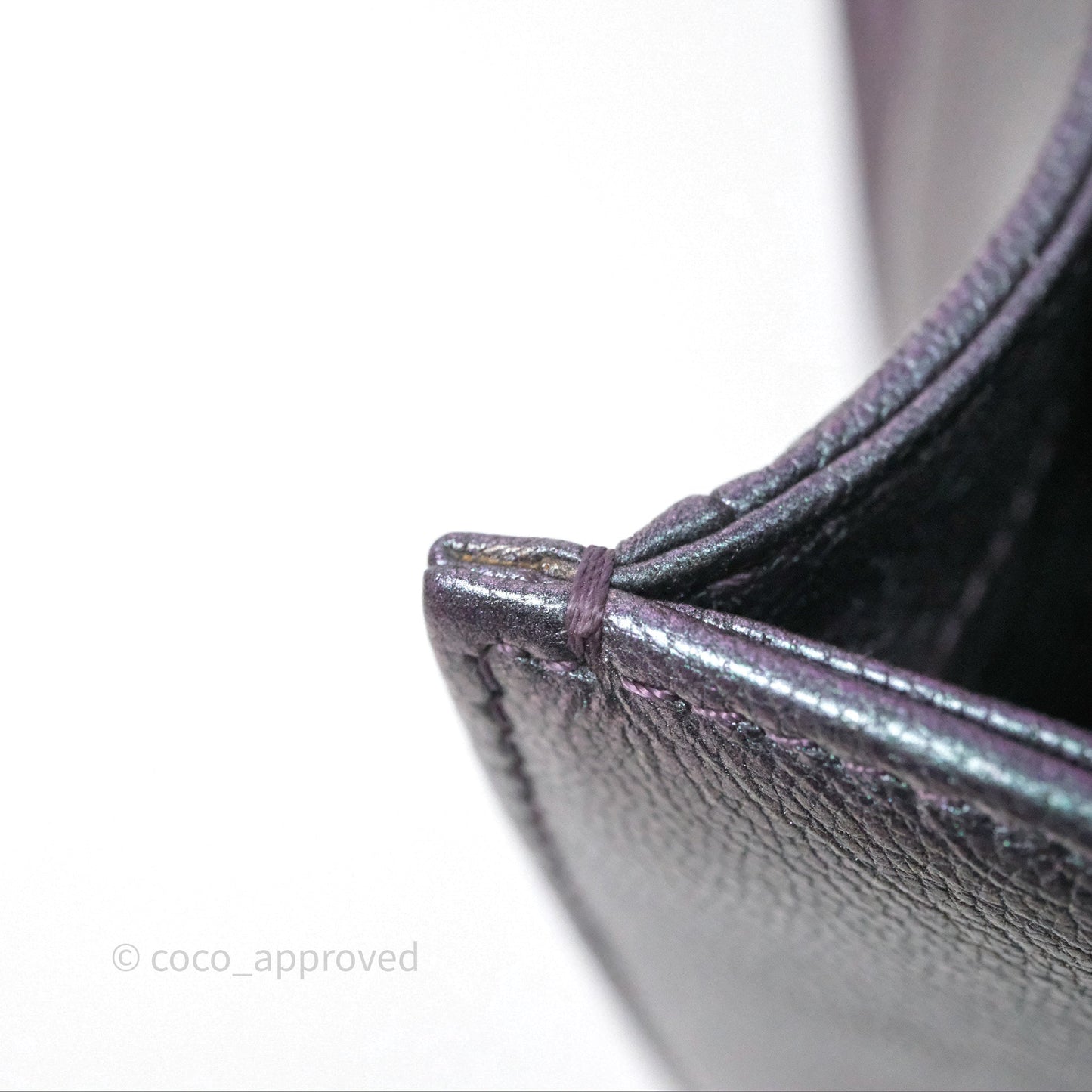 Chanel Boy Medium Quilted Boy Purple Mermaid Iridescent Calfskin