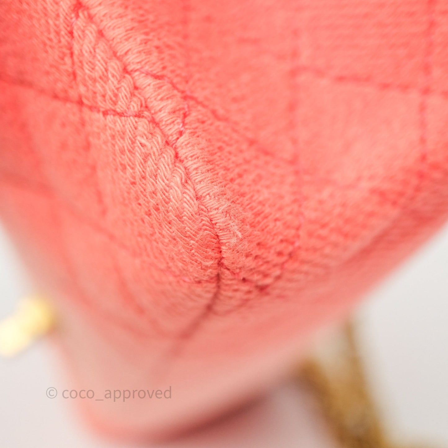 Chanel Reissue 225 Quilted Coral Ombre Denim Aged Gold Hardware