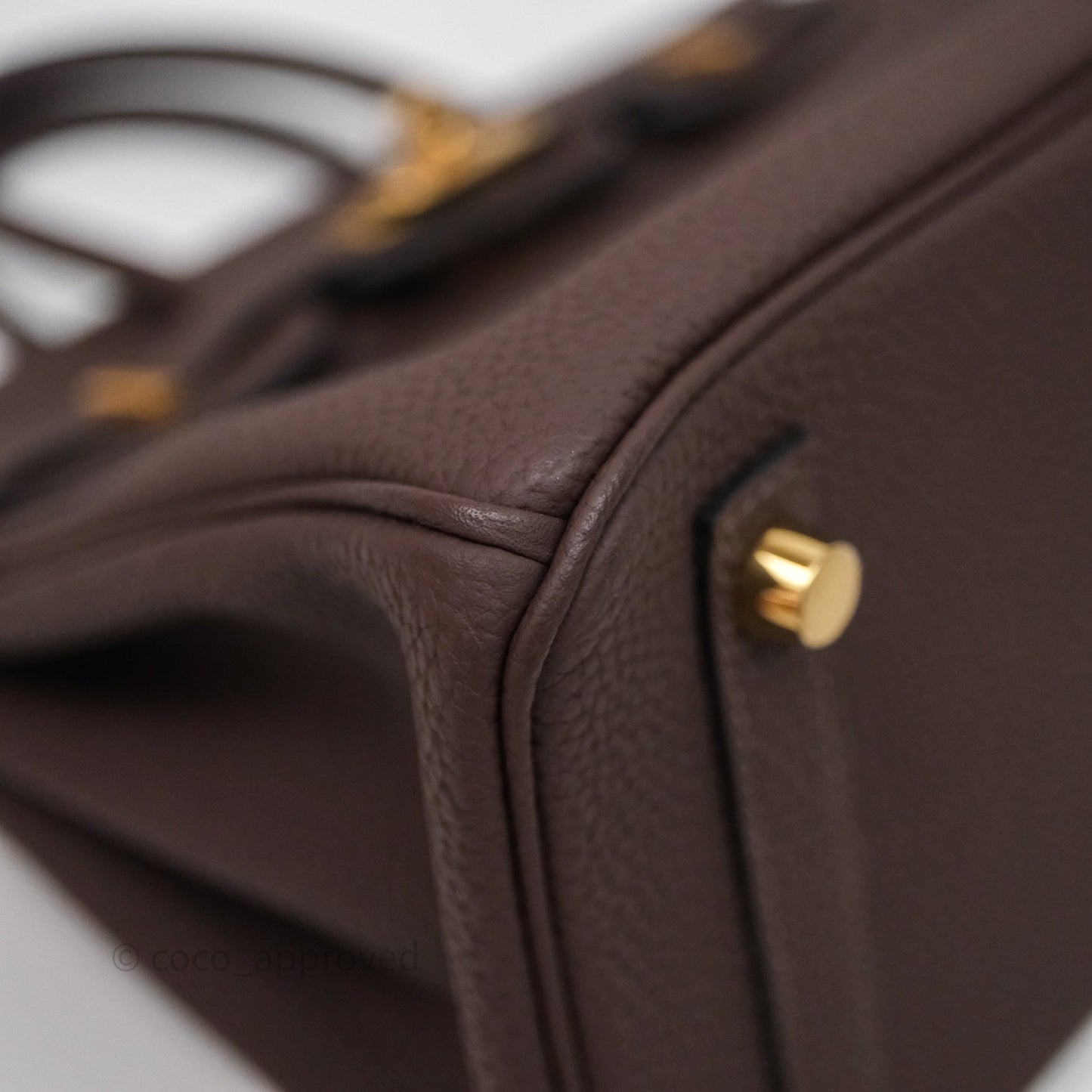 Hermes Birkin 25 Ebene Togo Gold Hardware