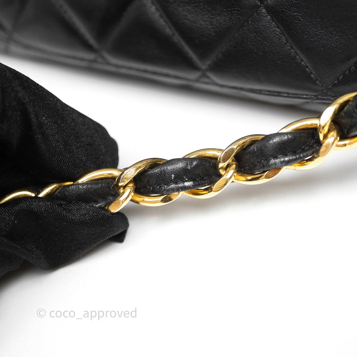 Chanel Vintage Jumbo Single Flap Black Lambskin 24K Gold Hardware