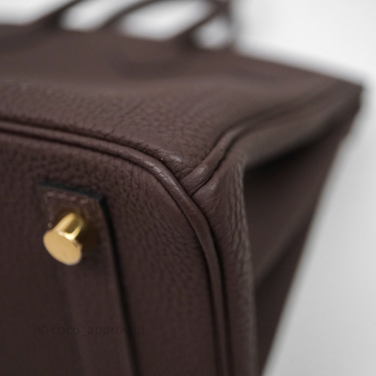 Hermes Birkin 25 Ebene Togo Gold Hardware