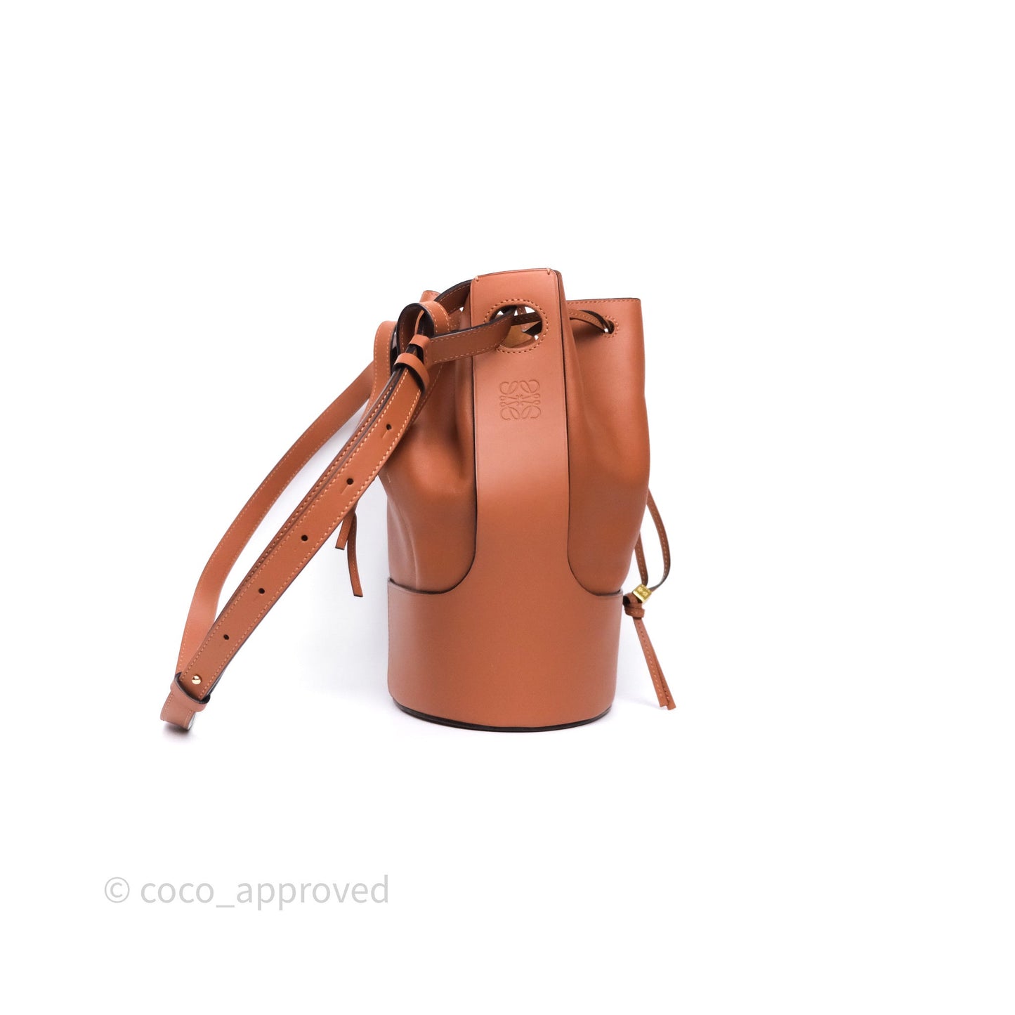 Loewe Medium Balloon Bucket Bag Tan Calfskin