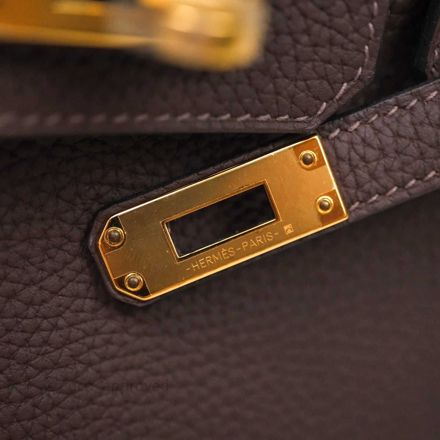 Hermes Birkin 25 Ebene Togo Gold Hardware