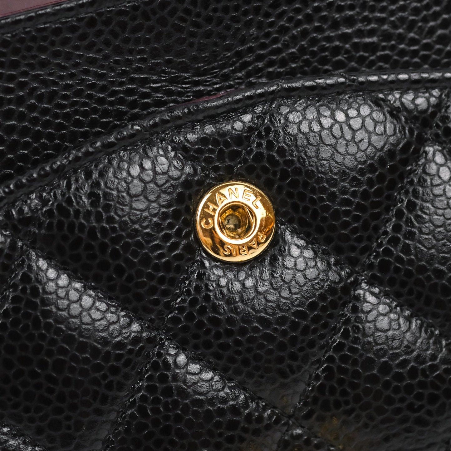 Chanel Classic M/L Medium Flap Quilted Black Caviar Gold Hardware