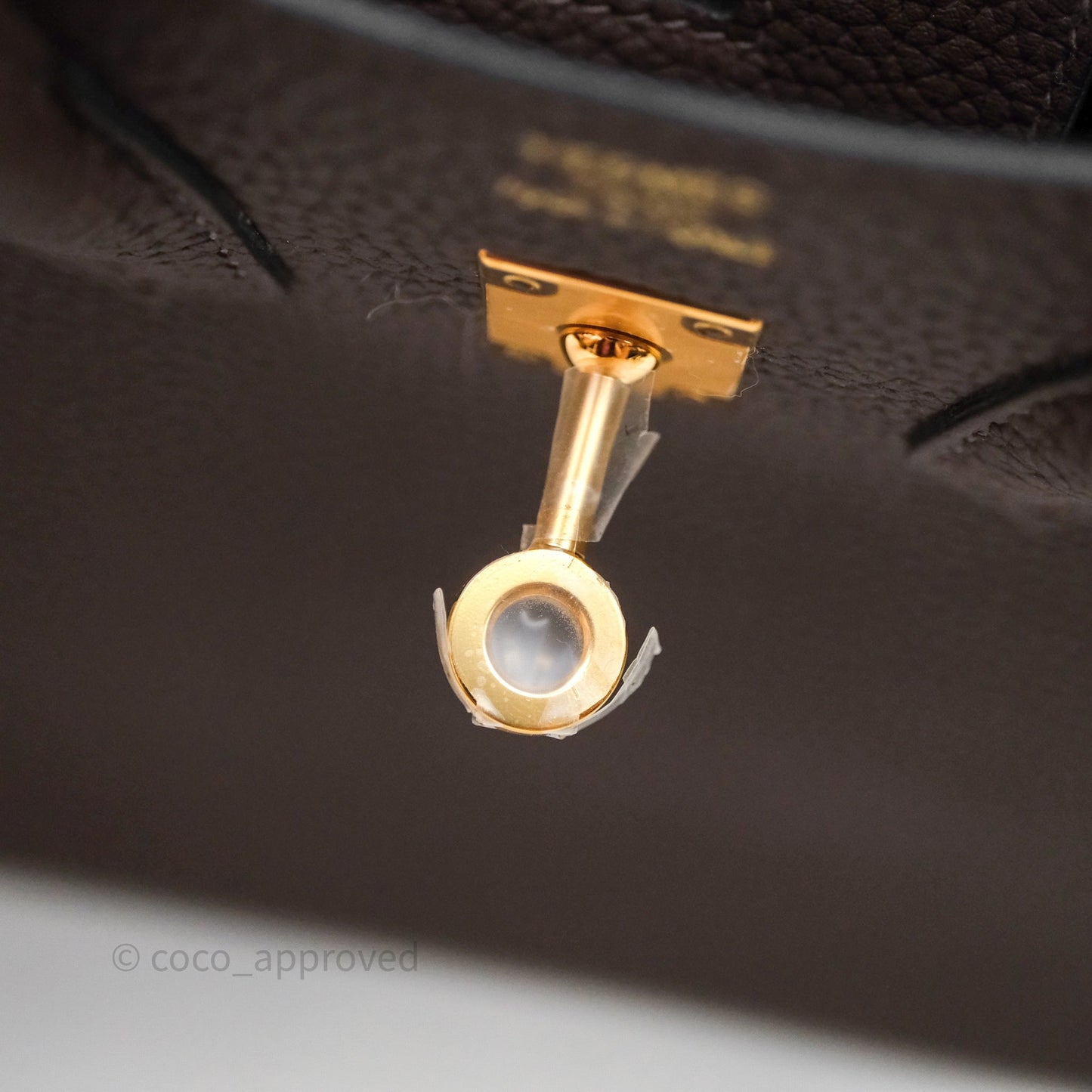 Hermes Birkin 25 Ebene Togo Gold Hardware