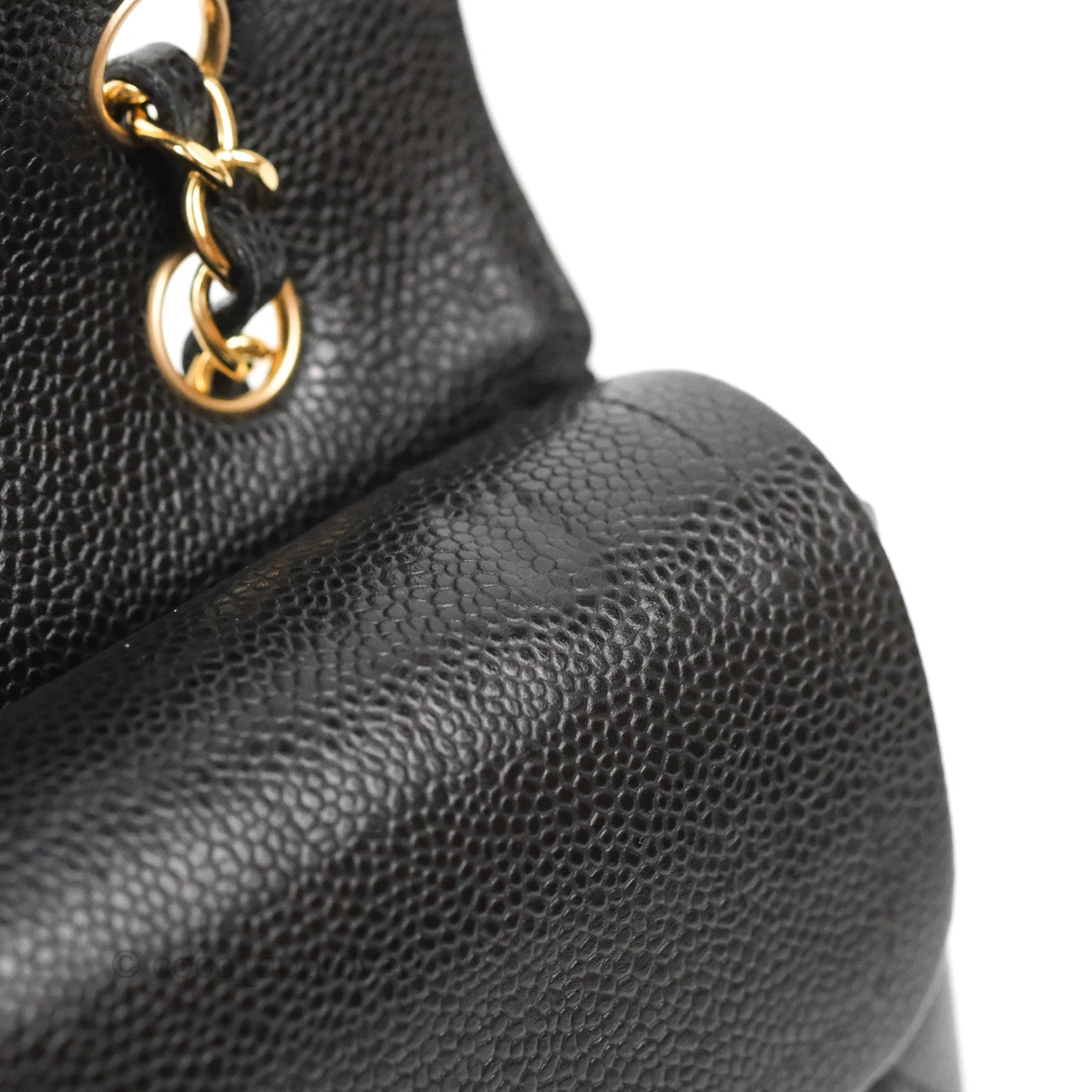 Chanel Classic M/L Medium Flap Quilted Black Caviar Gold Hardware