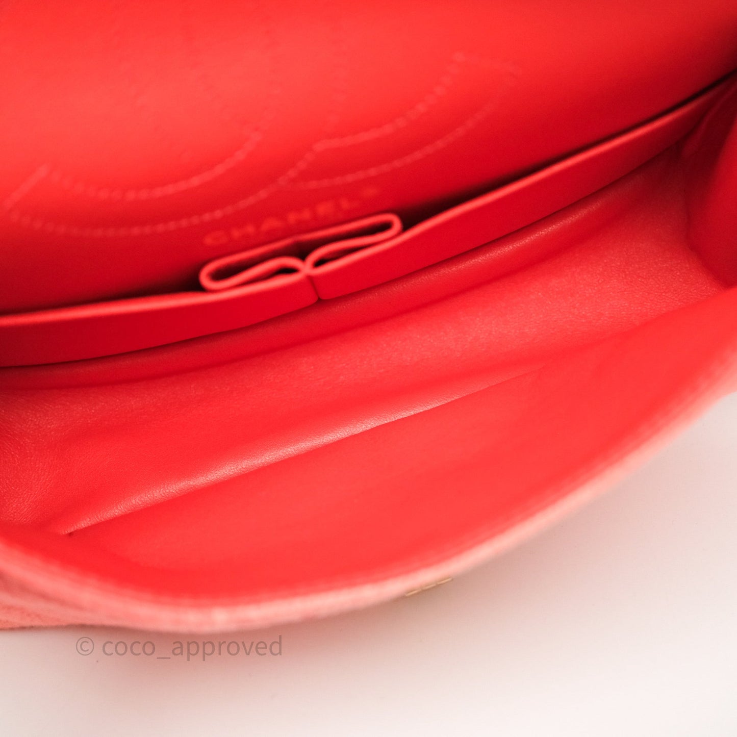 Chanel Reissue 225 Quilted Coral Ombre Denim Aged Gold Hardware