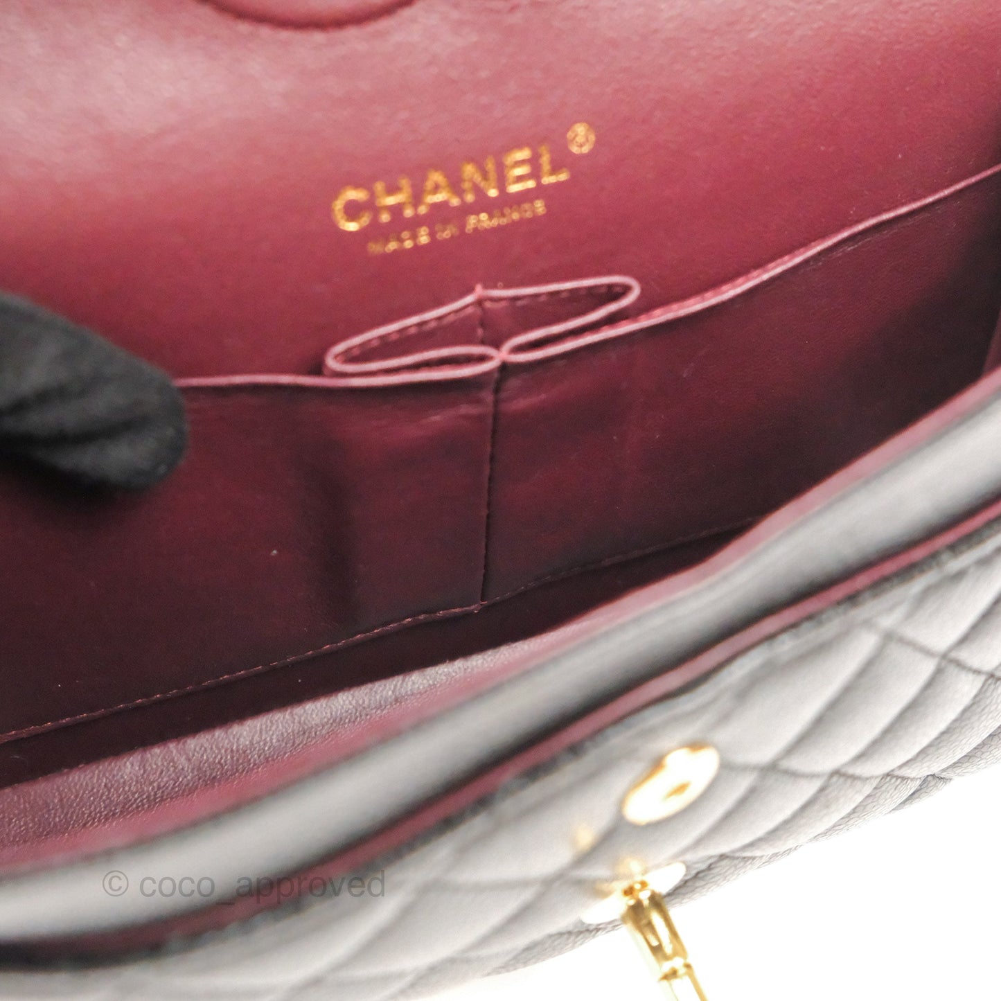 Chanel Classic M/L Medium Flap Quilted Black Caviar Gold Hardware