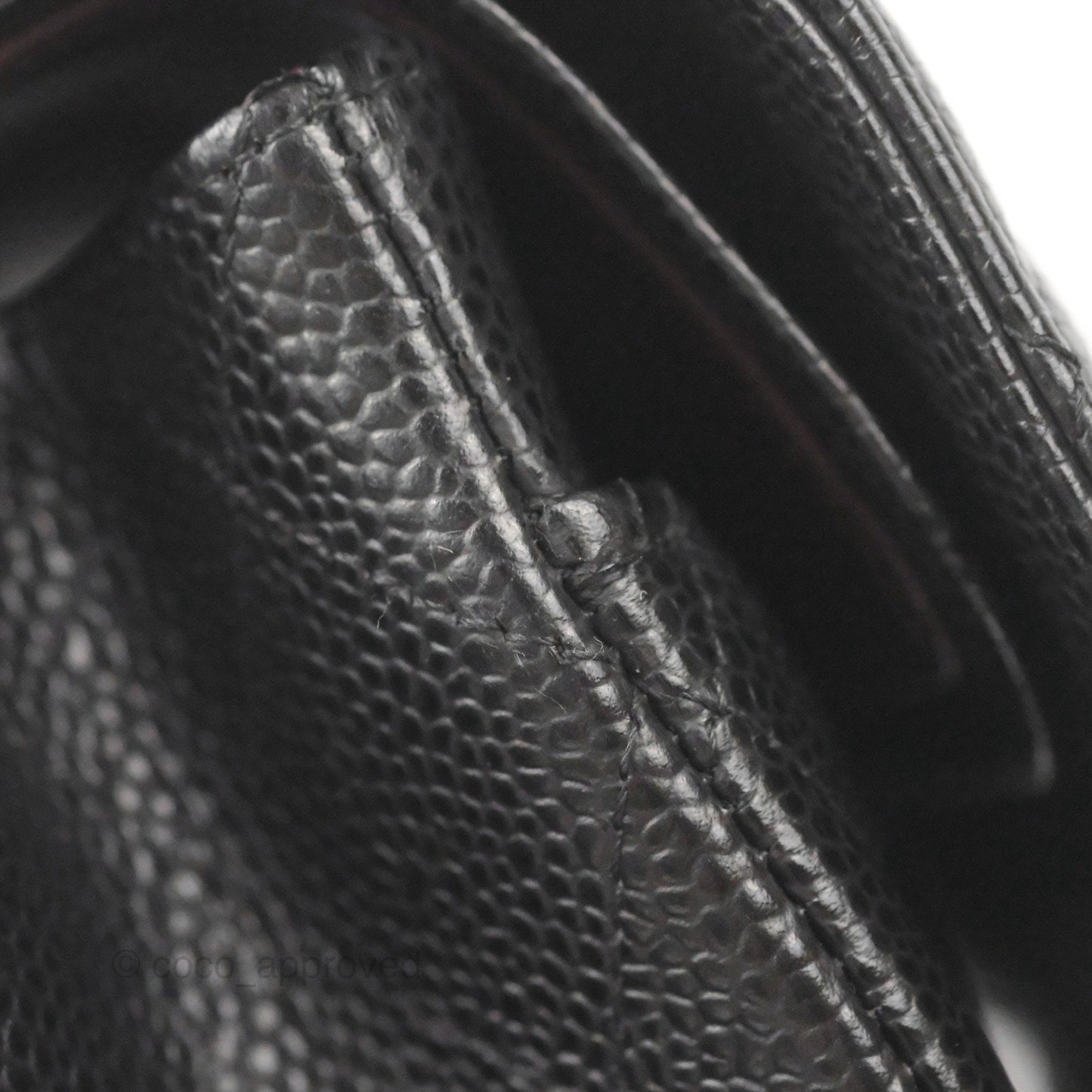 Chanel Classic M/L Medium Flap Quilted Black Caviar Gold Hardware