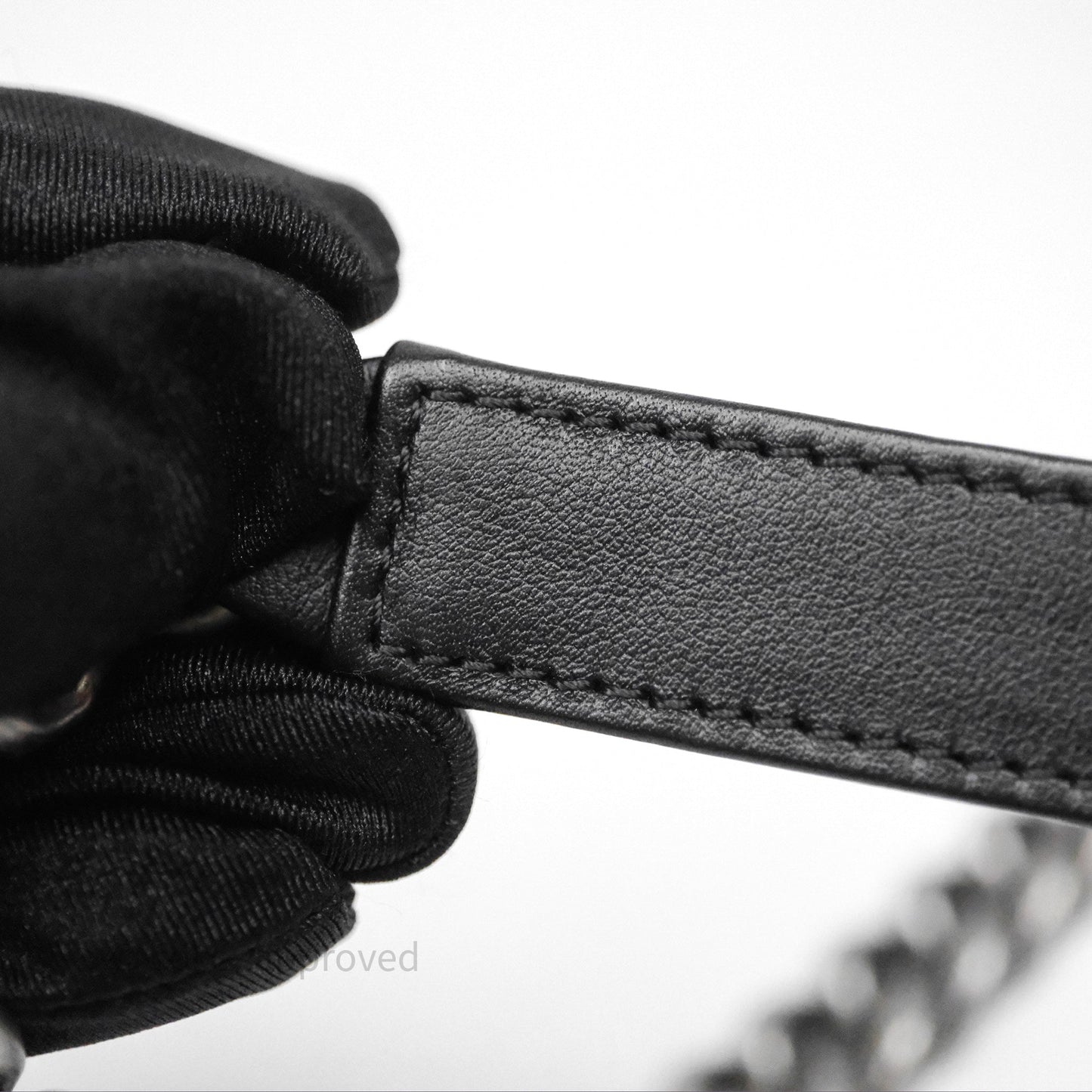 Chanel Small Boy Black Lambskin Ruthenium Hardware