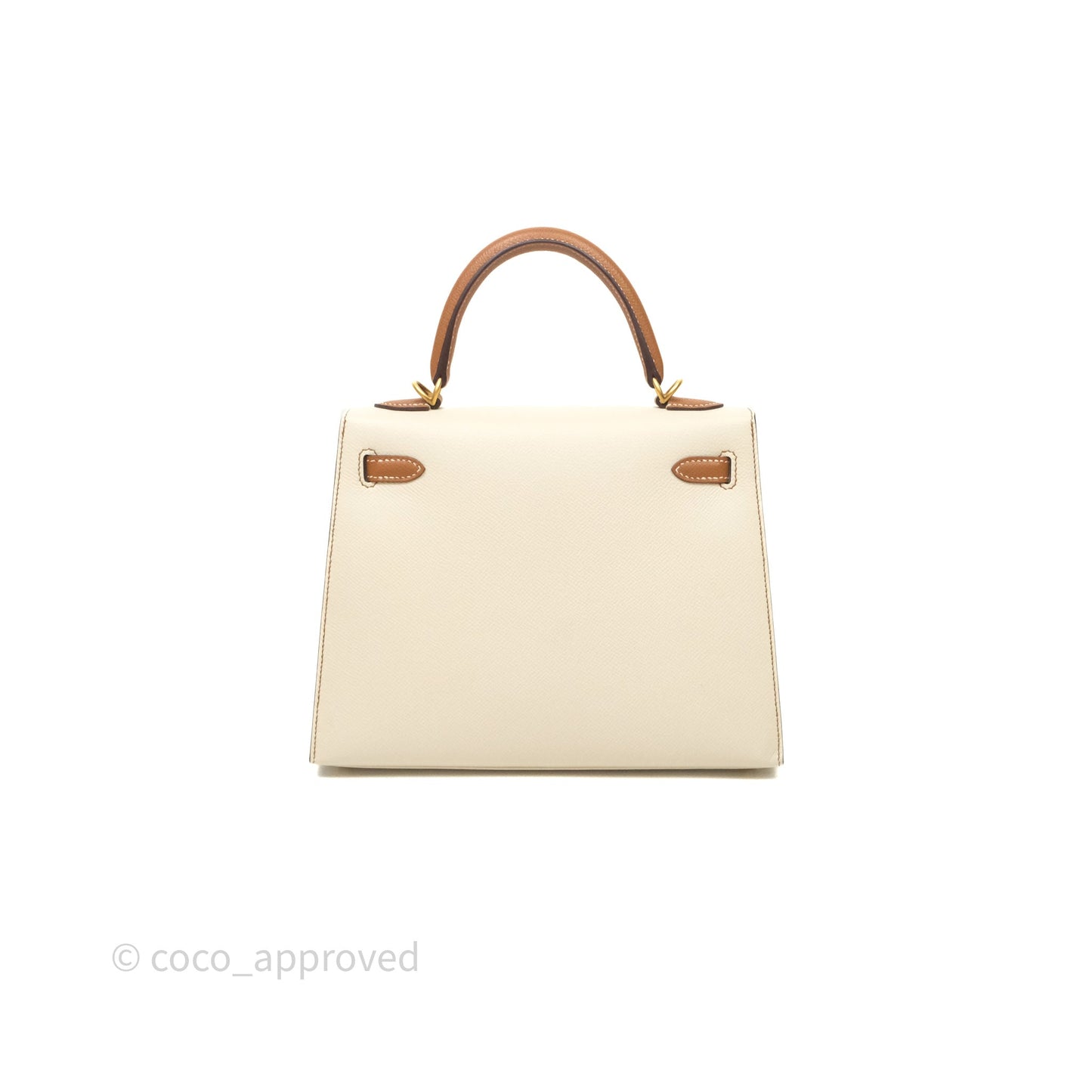 Hermes Kelly 25 Special Order Craie x Gold Epsom Matte Gold Hardware