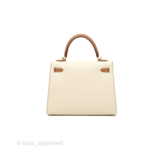 Hermes Kelly 25 Special Order Craie x Gold Epsom Matte Gold Hardware