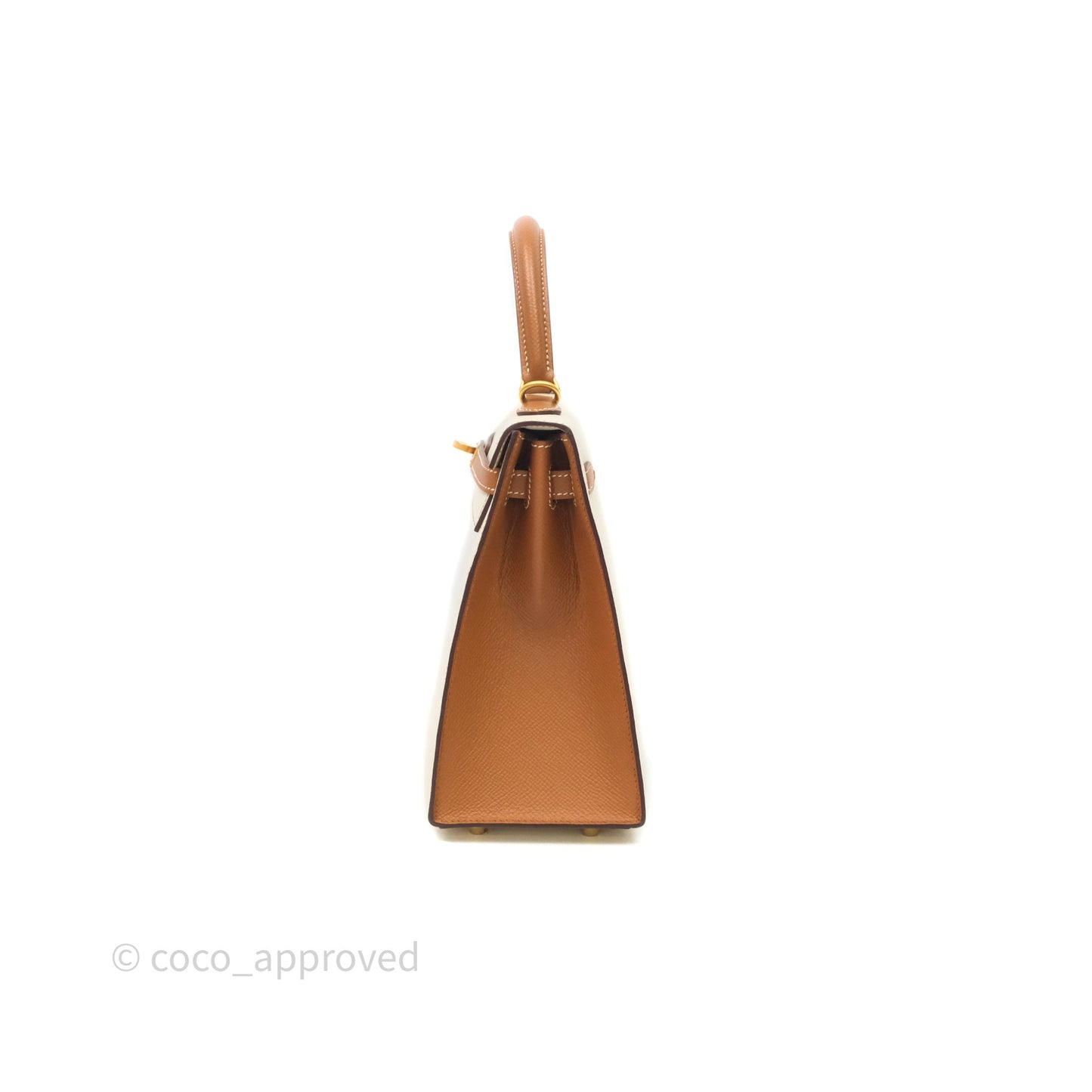 Hermes Kelly 25 Special Order Craie x Gold Epsom Matte Gold Hardware