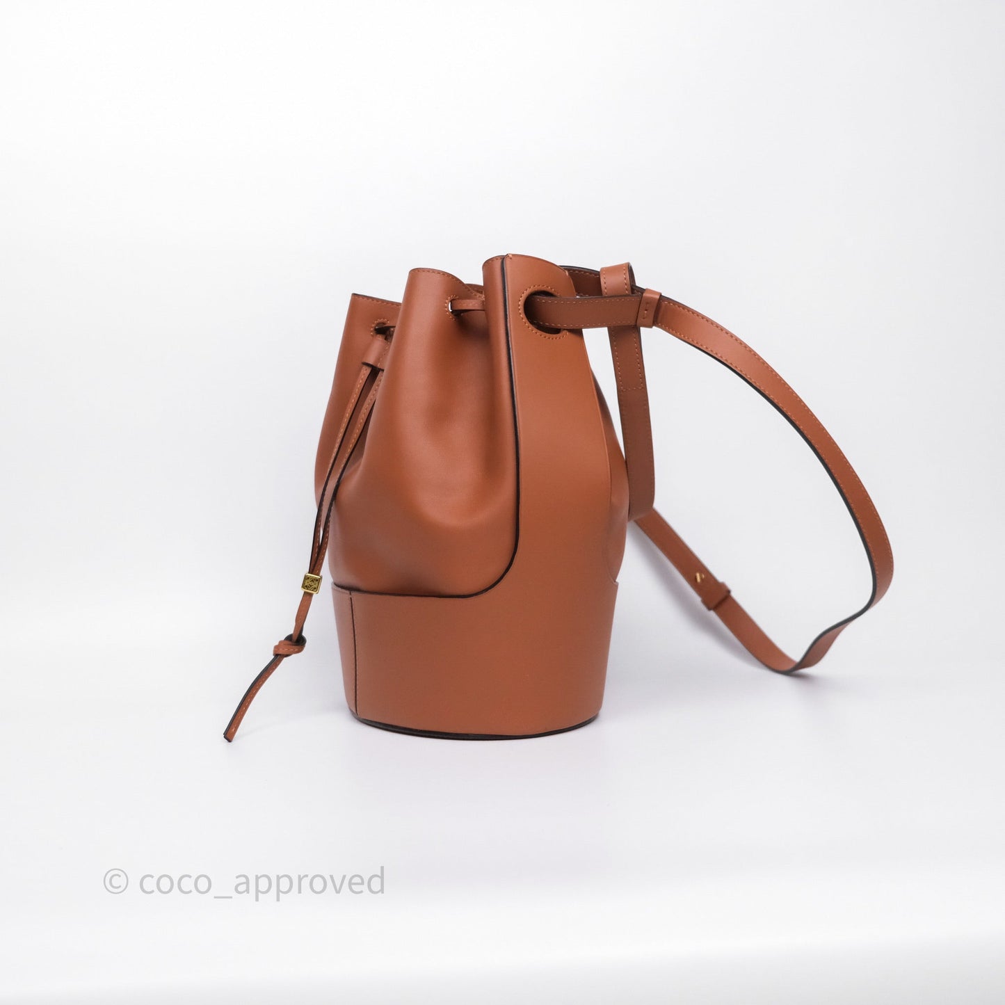 Loewe Medium Balloon Bucket Bag Tan Calfskin