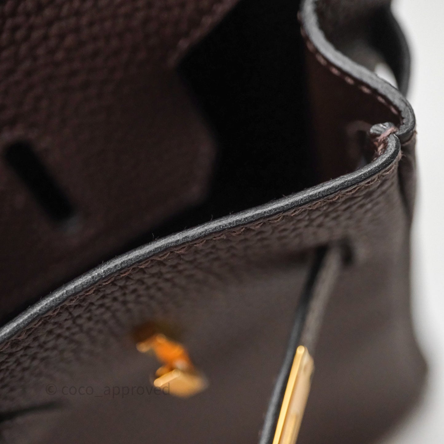 Hermes Birkin 25 Ebene Togo Gold Hardware