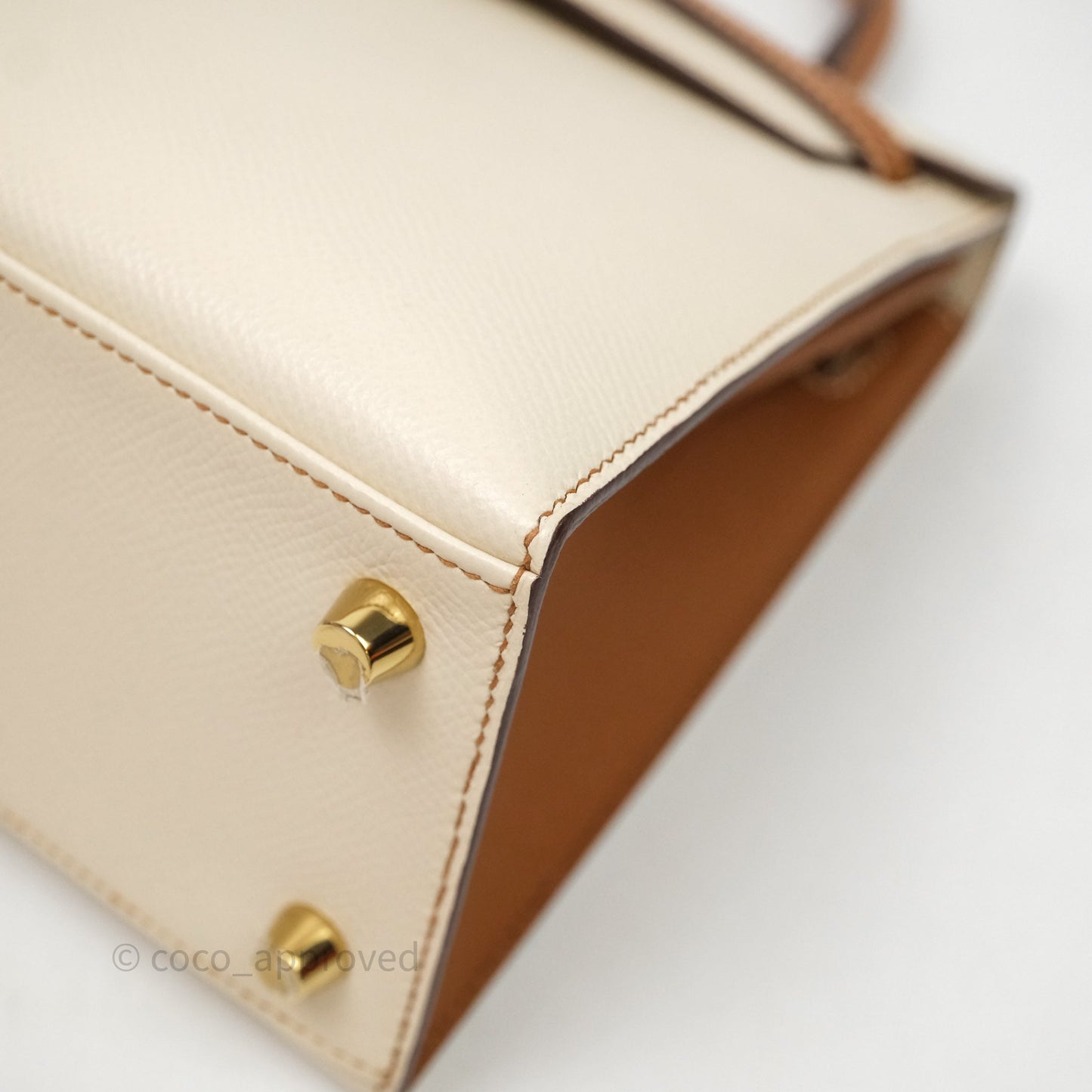 Hermes Kelly 25 Special Order Craie x Gold Epsom Matte Gold Hardware