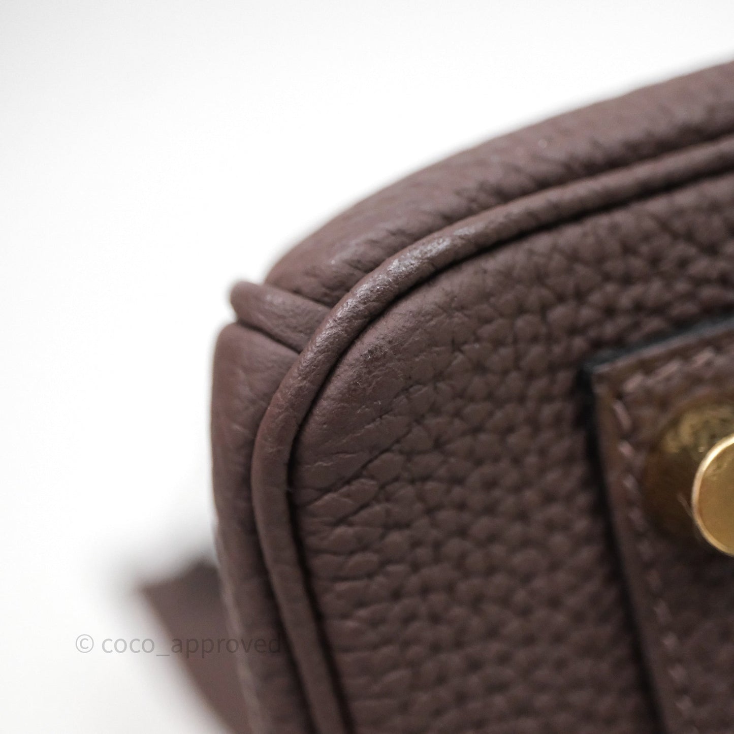 Hermes Birkin 25 Ebene Togo Gold Hardware
