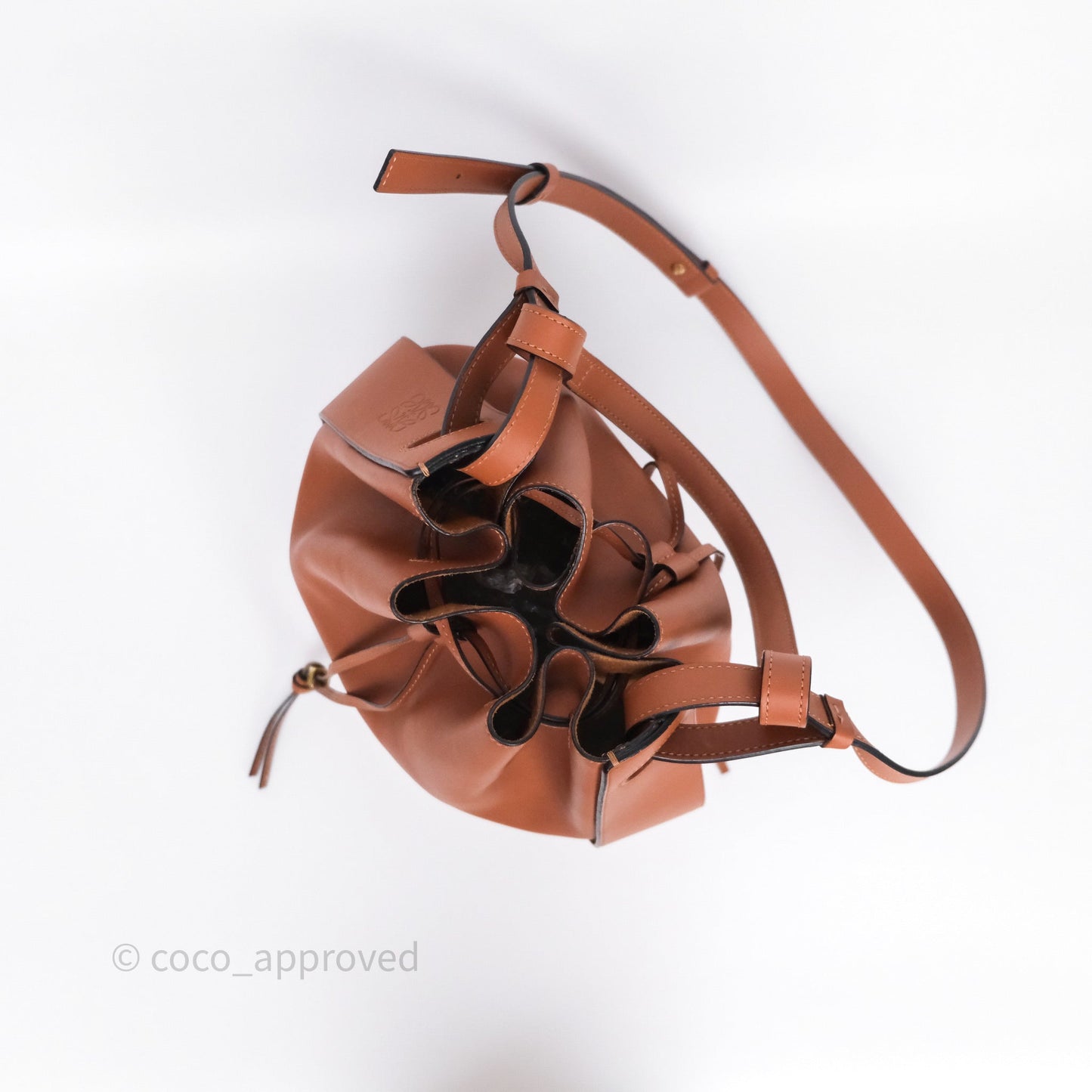 Loewe Medium Balloon Bucket Bag Tan Calfskin