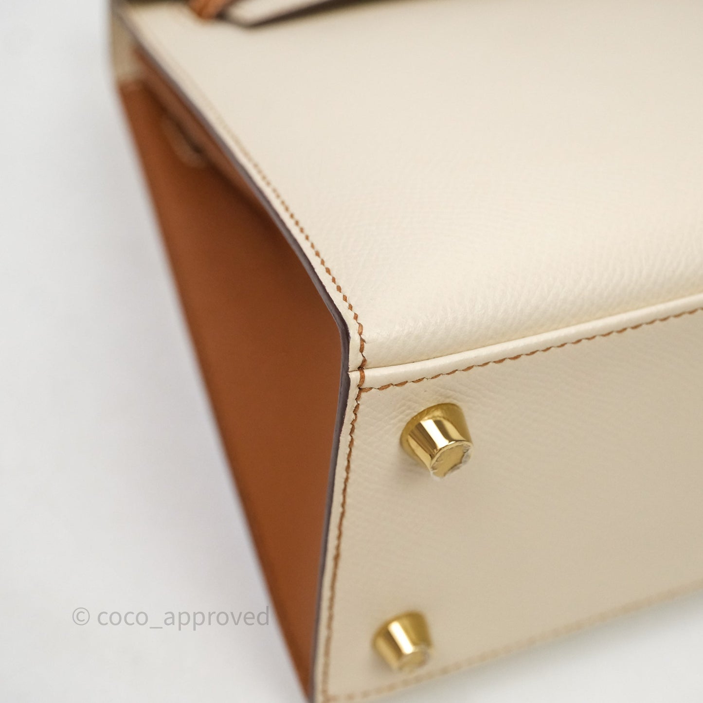 Hermes Kelly 25 Special Order Craie x Gold Epsom Matte Gold Hardware