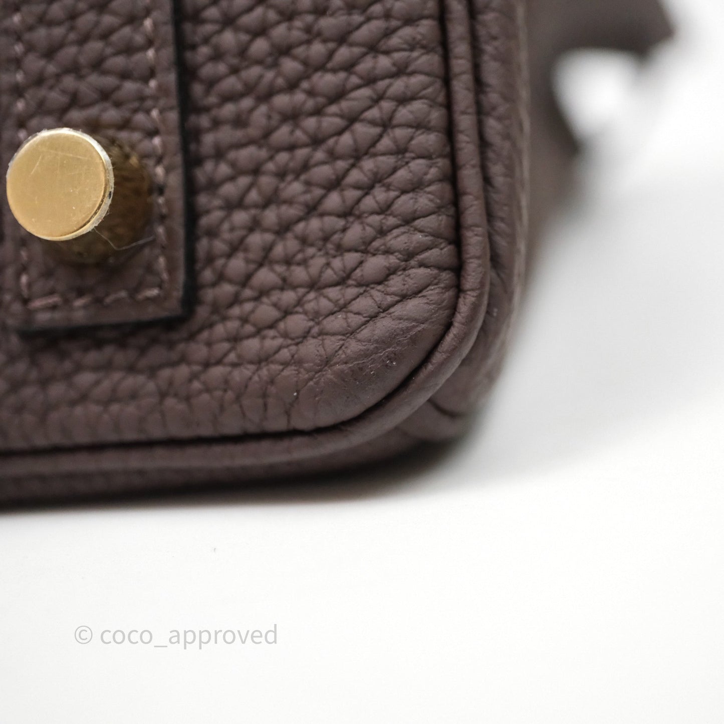 Hermes Birkin 25 Ebene Togo Gold Hardware