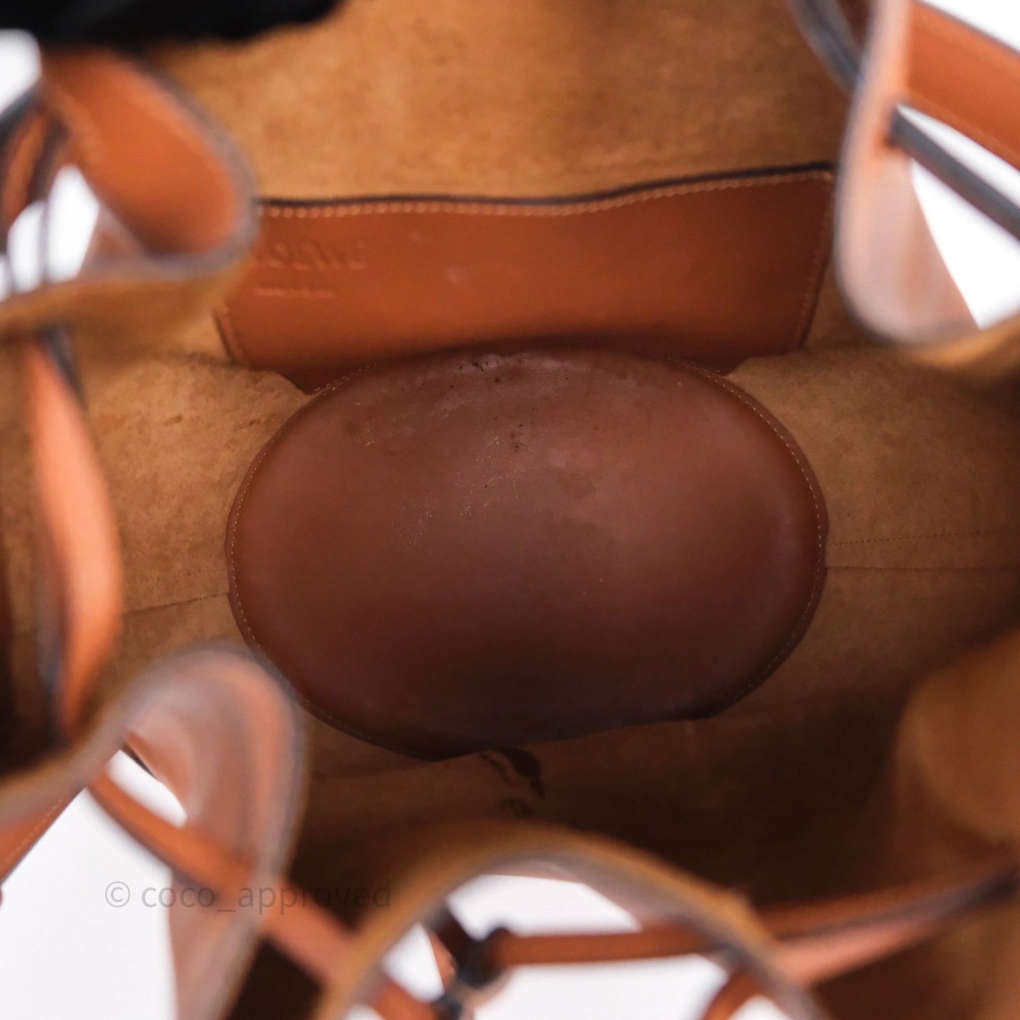 Loewe Medium Balloon Bucket Bag Tan Calfskin