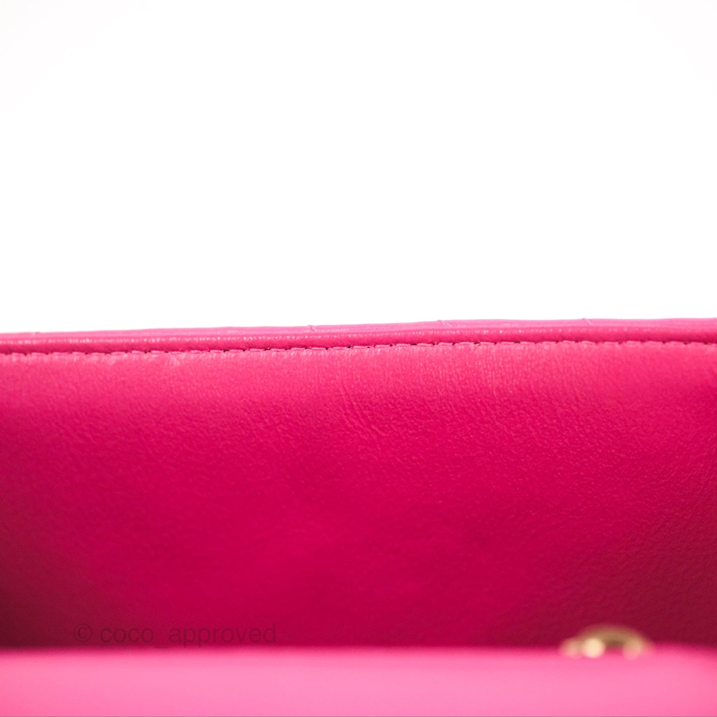 Chanel Chevron Mini Square Flap Pink Lambskin Gold Hardware