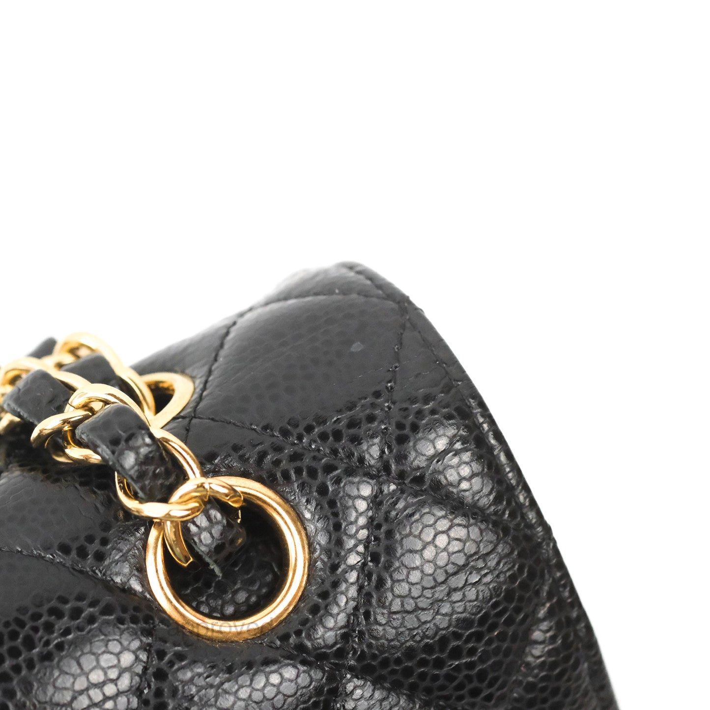Chanel Classic M/L Medium Flap Quilted Black Caviar Gold Hardware