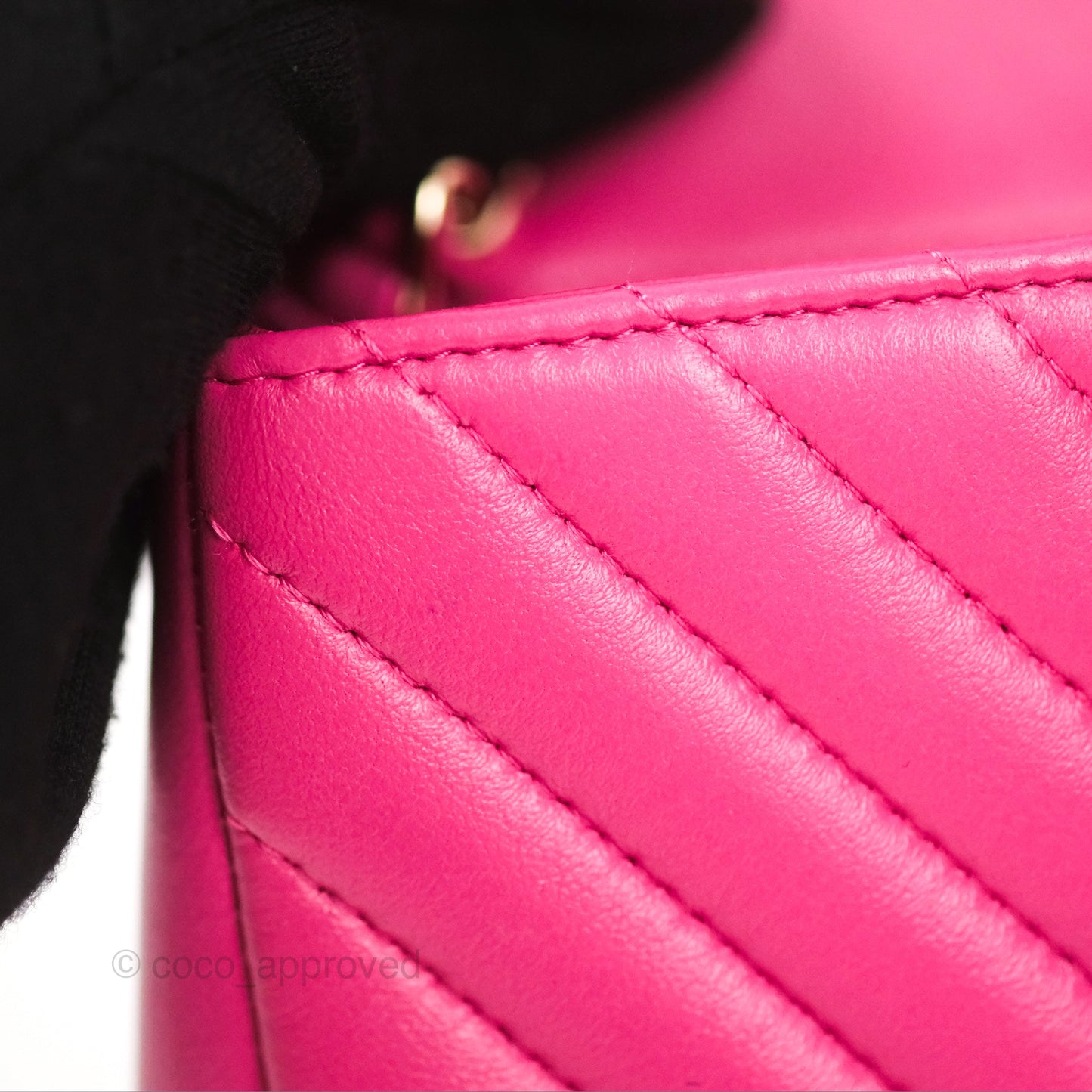 Chanel Chevron Mini Square Flap Pink Lambskin Gold Hardware