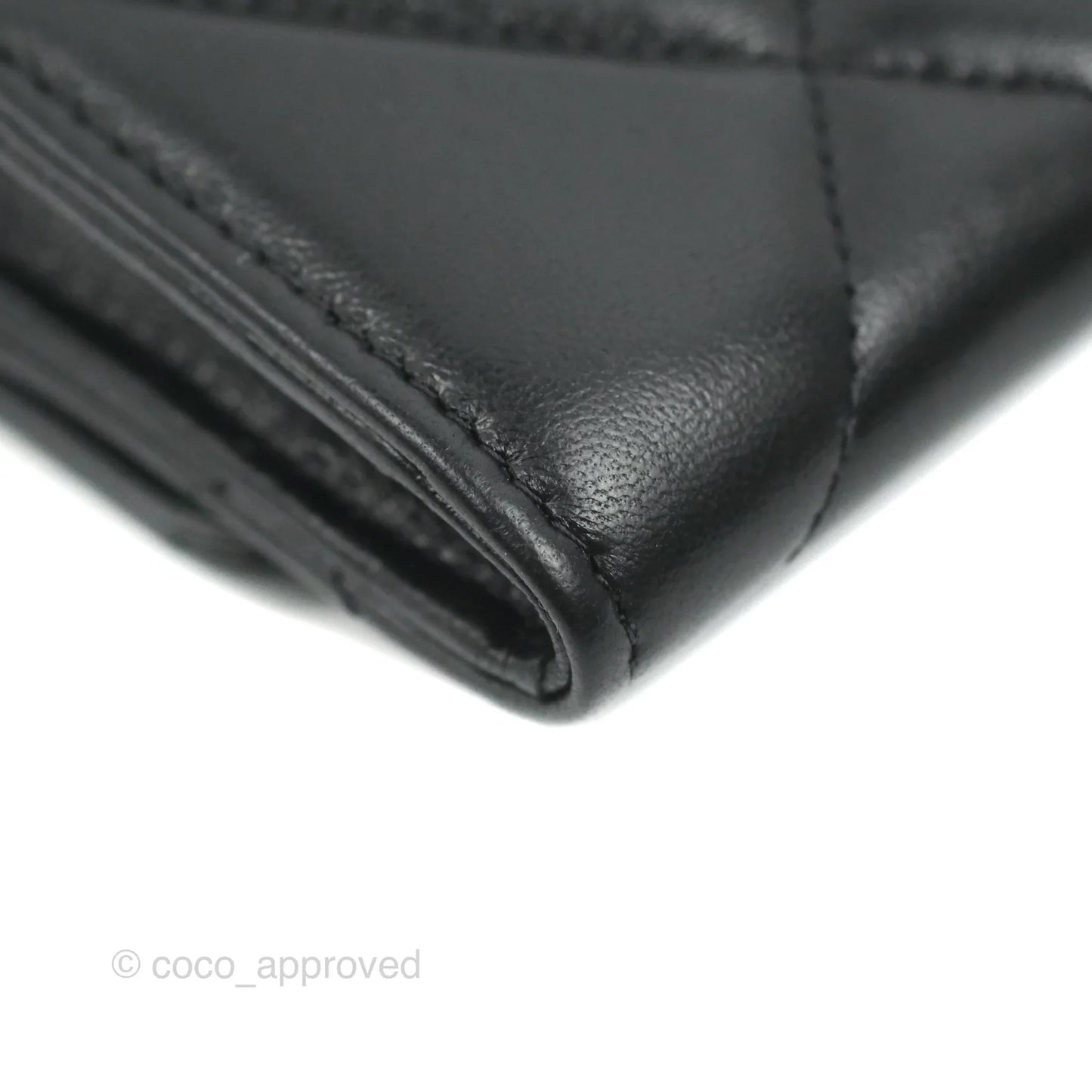 Chanel Quilted 19 Flap Wallet Black Lambskin