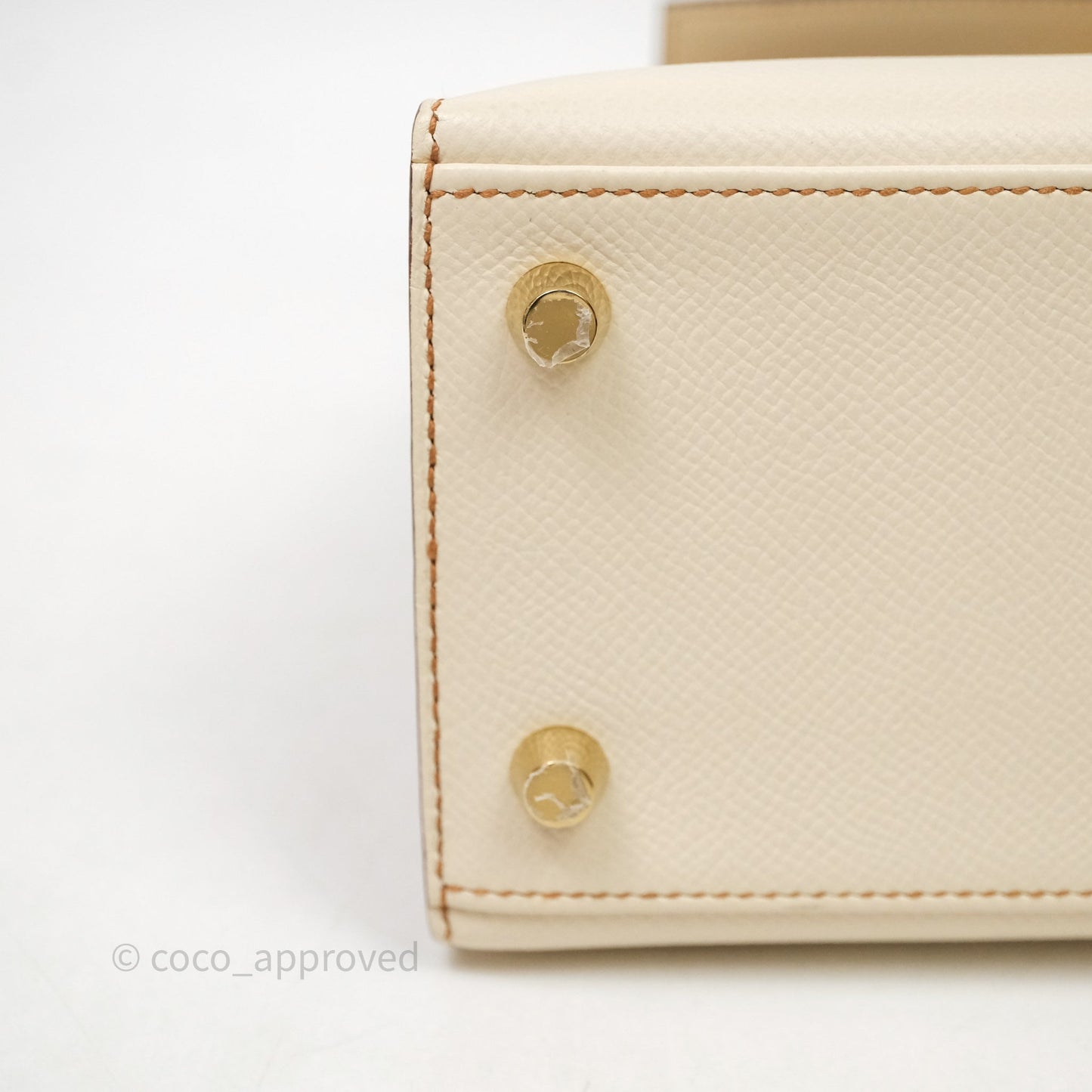 Hermes Kelly 25 Special Order Craie x Gold Epsom Matte Gold Hardware