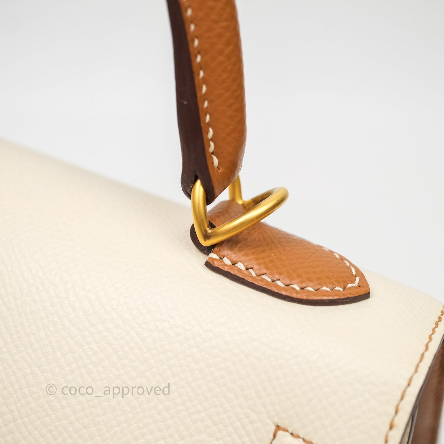 Hermes Kelly 25 Special Order Craie x Gold Epsom Matte Gold Hardware