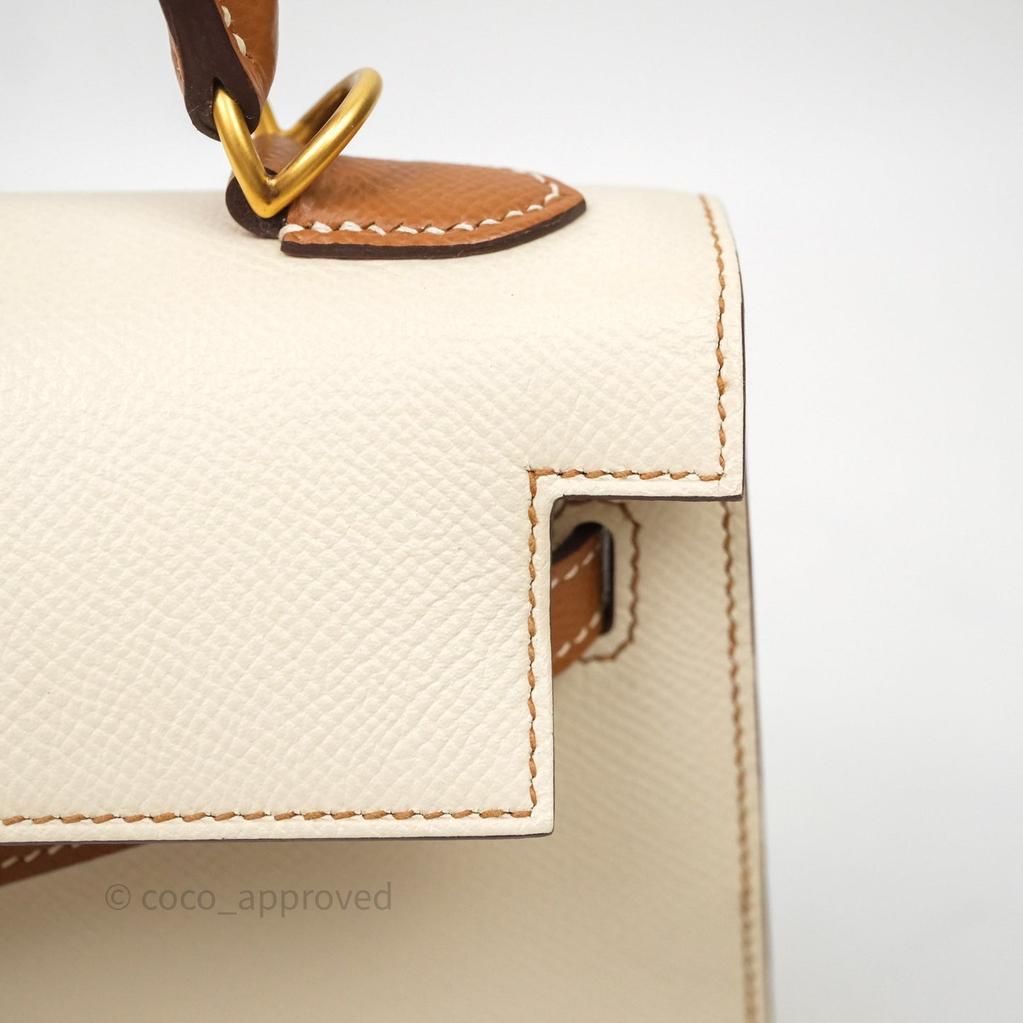 Hermes Kelly 25 Special Order Craie x Gold Epsom Matte Gold Hardware