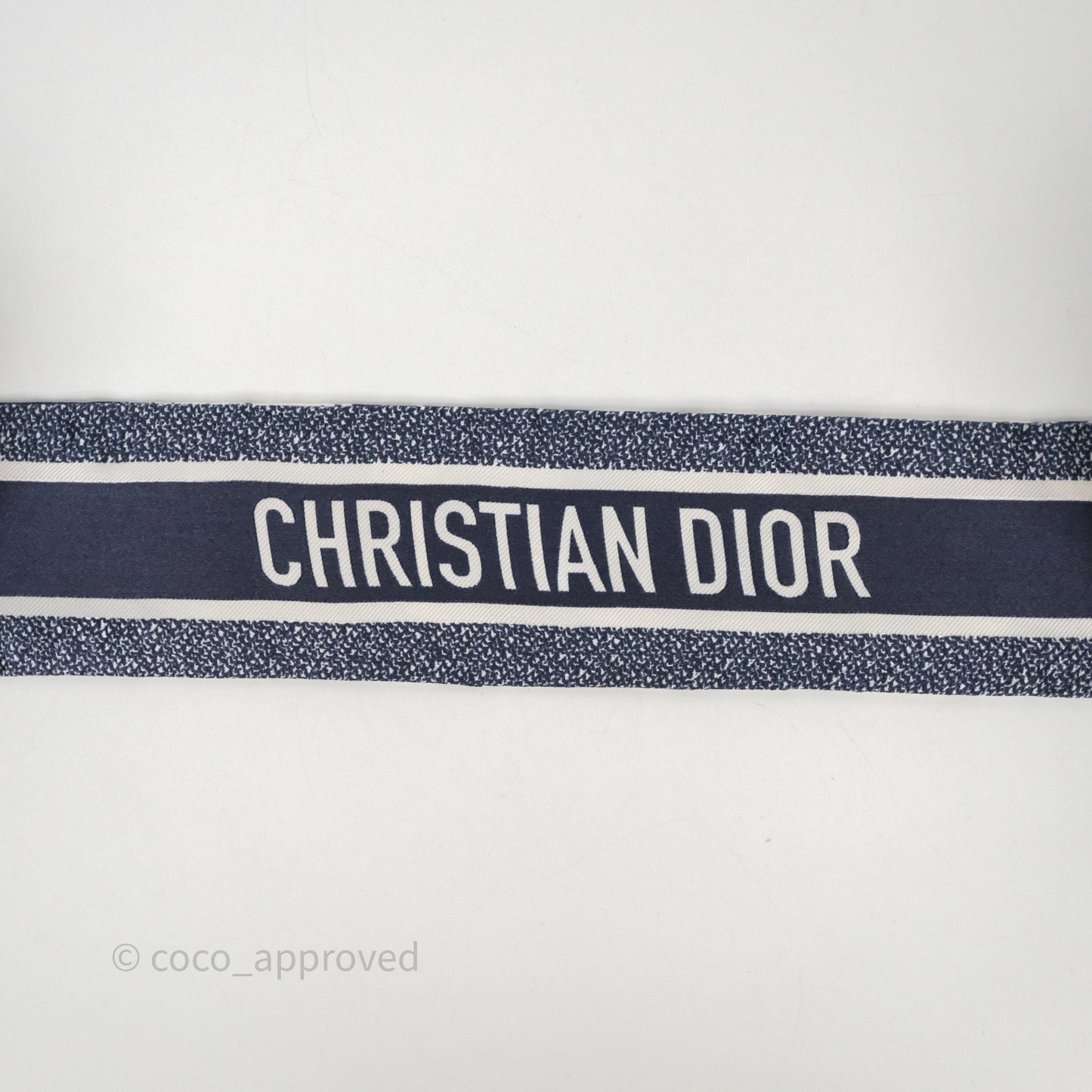 Christian Dior Star Silk Mitzah Scarf Twilly Navy