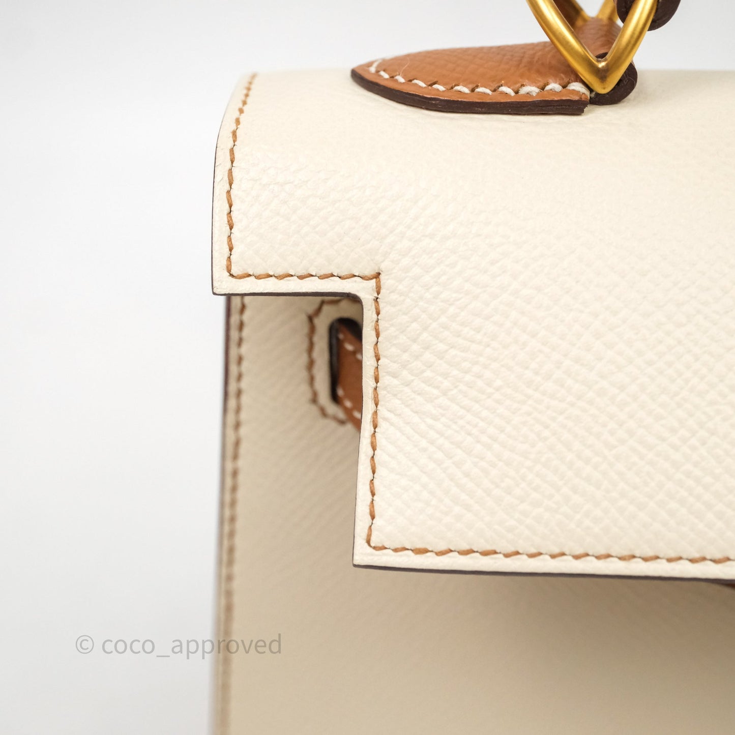 Hermes Kelly 25 Special Order Craie x Gold Epsom Matte Gold Hardware