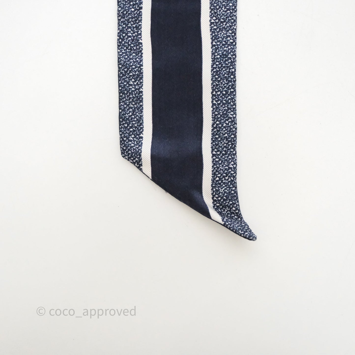 Christian Dior Star Silk Mitzah Scarf Twilly Navy