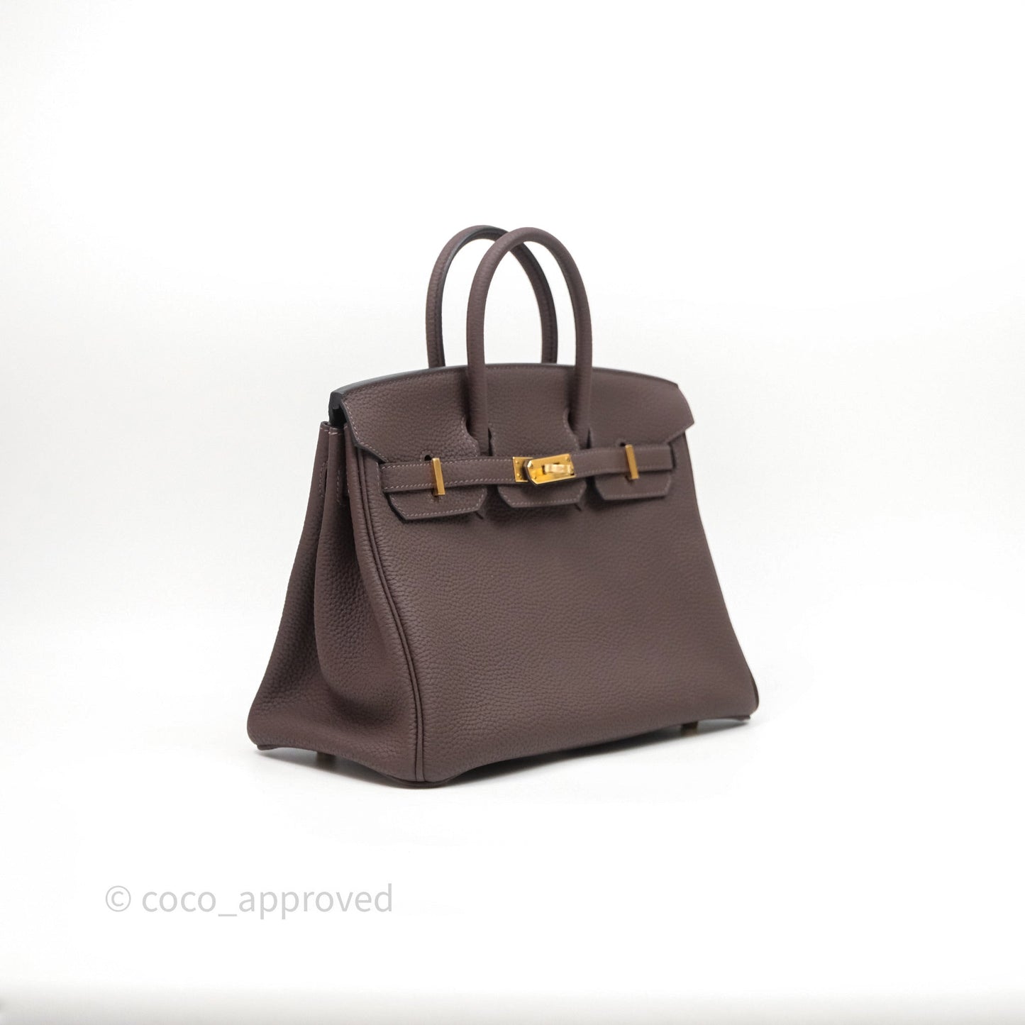 Hermes Birkin 25 Ebene Togo Gold Hardware