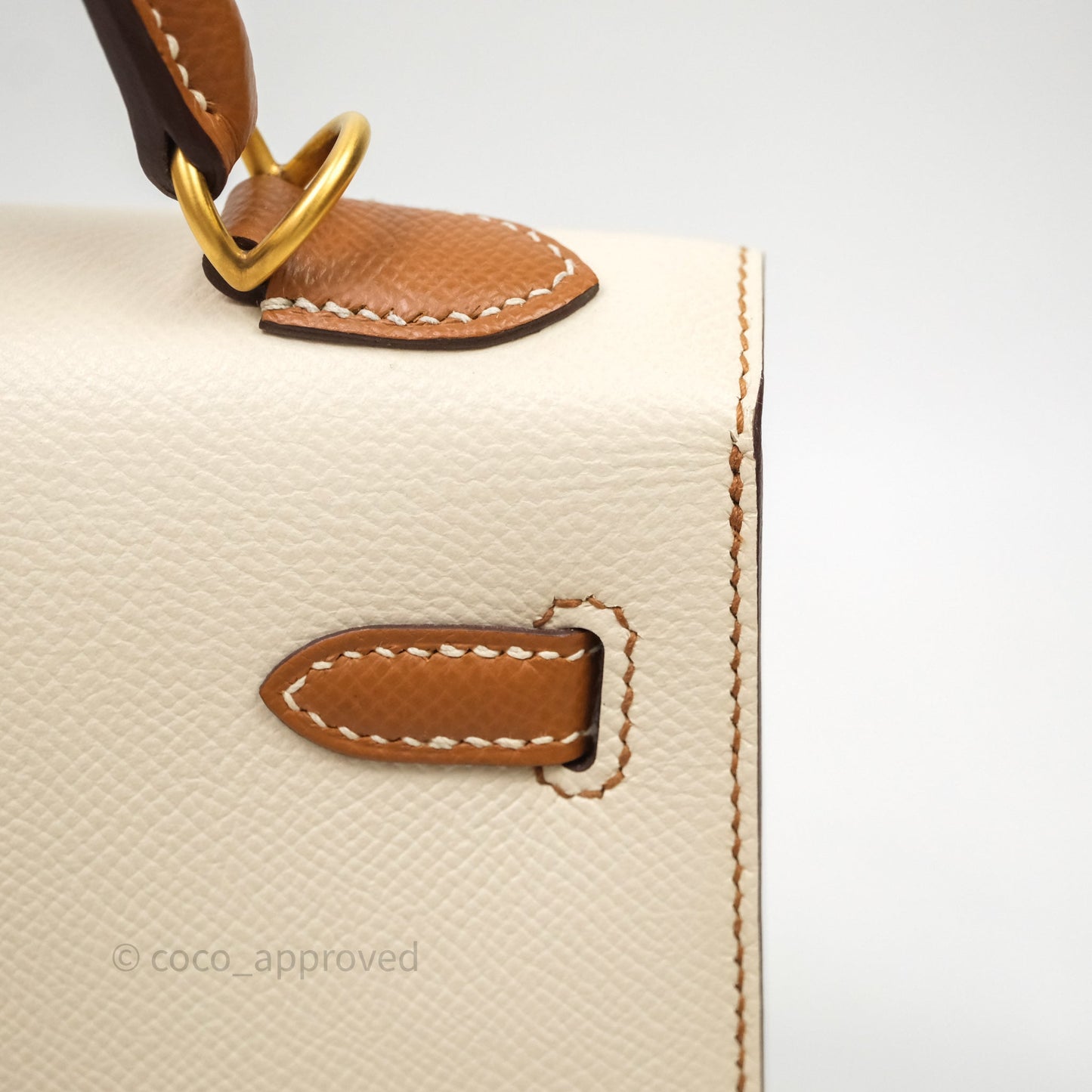 Hermes Kelly 25 Special Order Craie x Gold Epsom Matte Gold Hardware