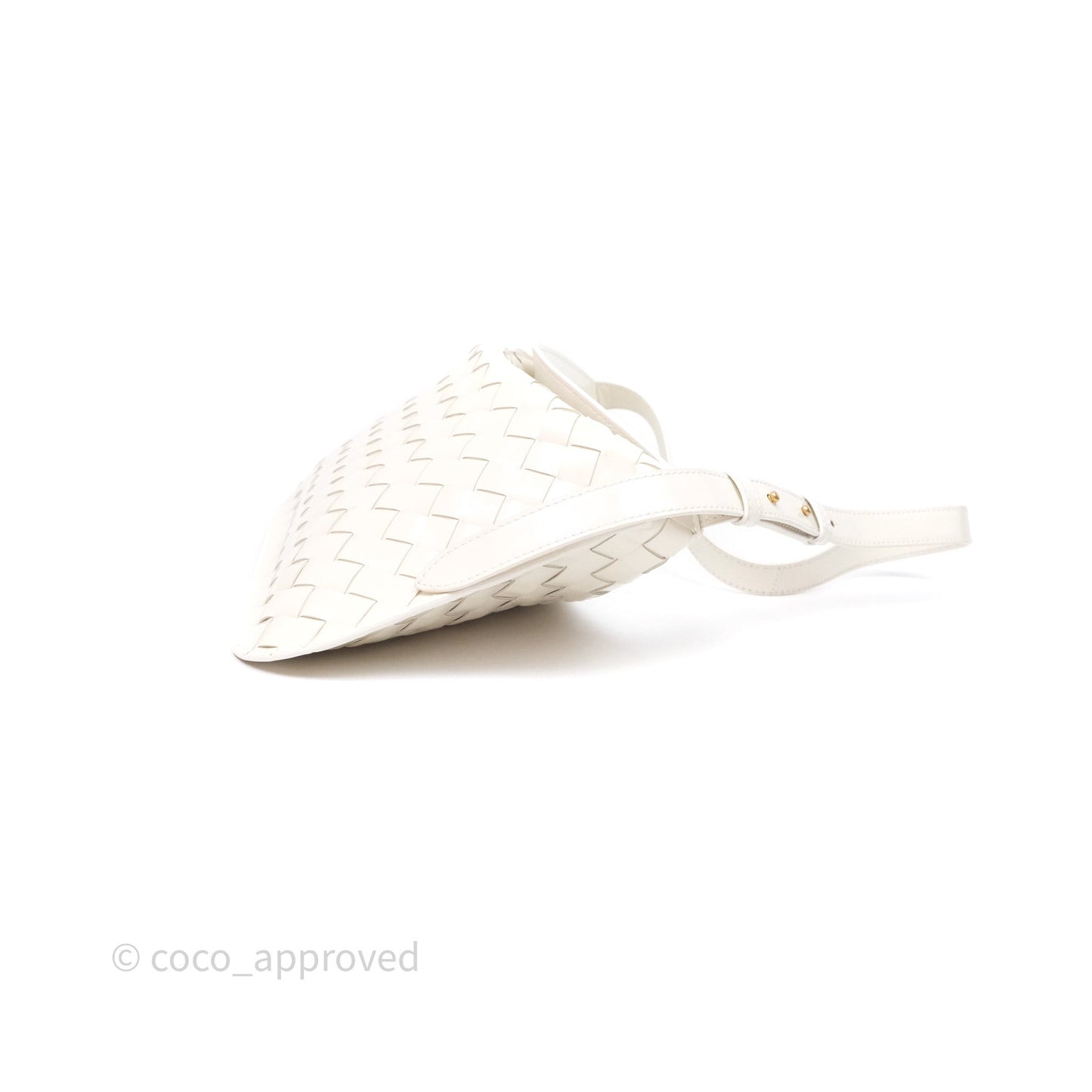 Bottega Veneta Flap Woven Leather White Shoulder Bag