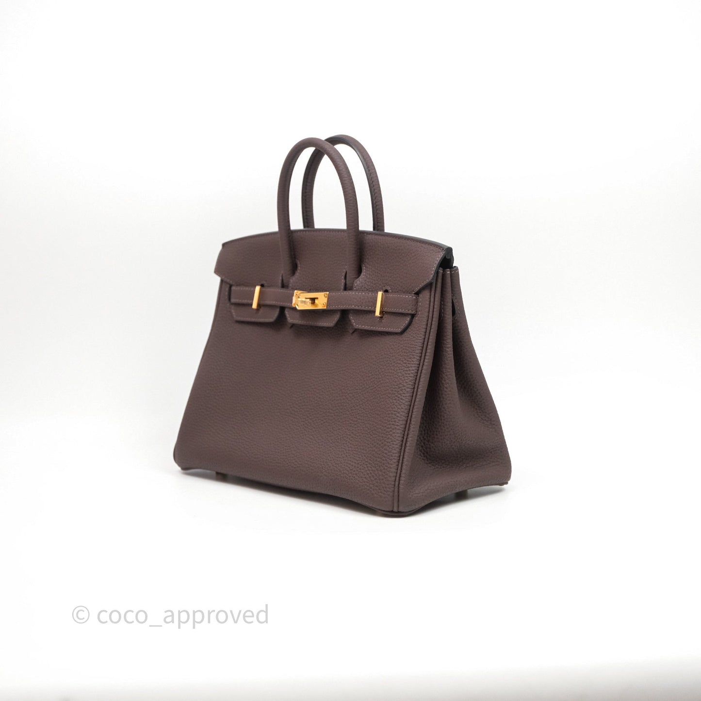 Hermes Birkin 25 Ebene Togo Gold Hardware