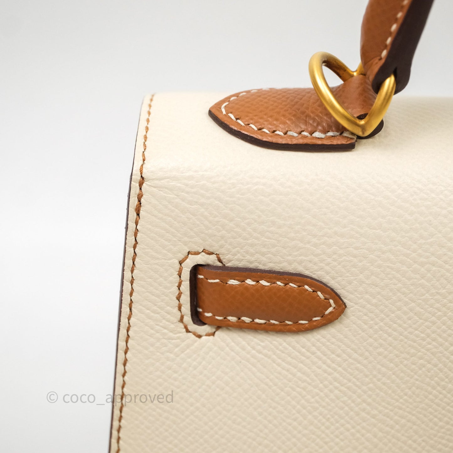 Hermes Kelly 25 Special Order Craie x Gold Epsom Matte Gold Hardware