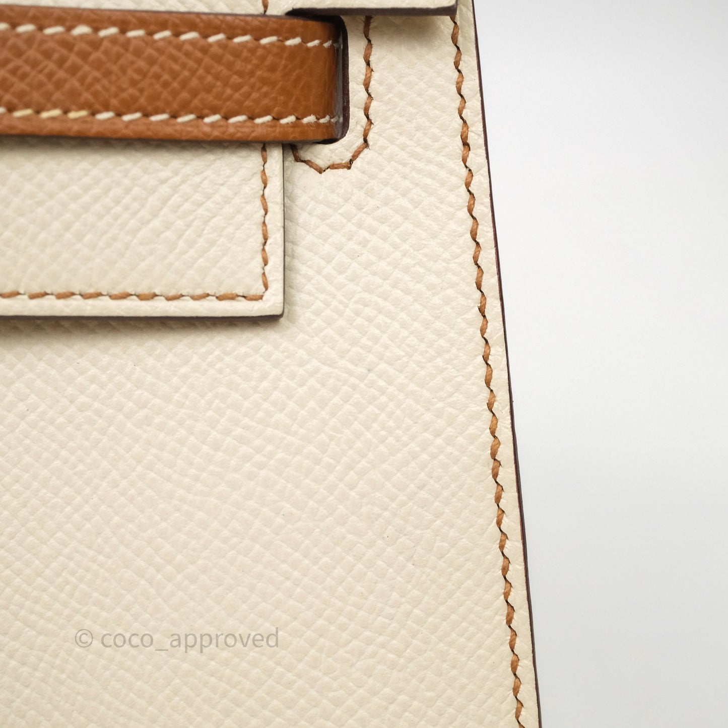 Hermes Kelly 25 Special Order Craie x Gold Epsom Matte Gold Hardware