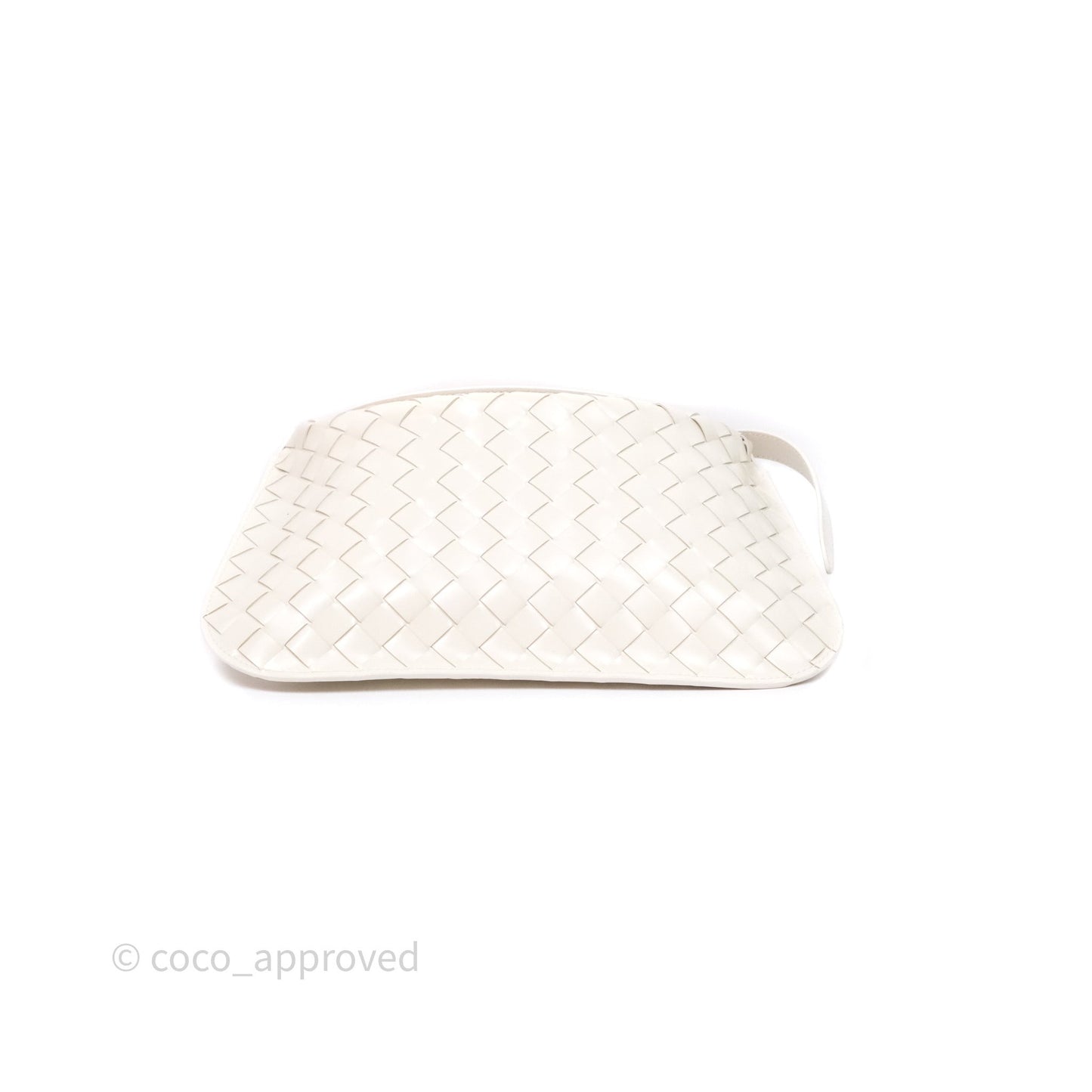 Bottega Veneta Flap Woven Leather White Shoulder Bag