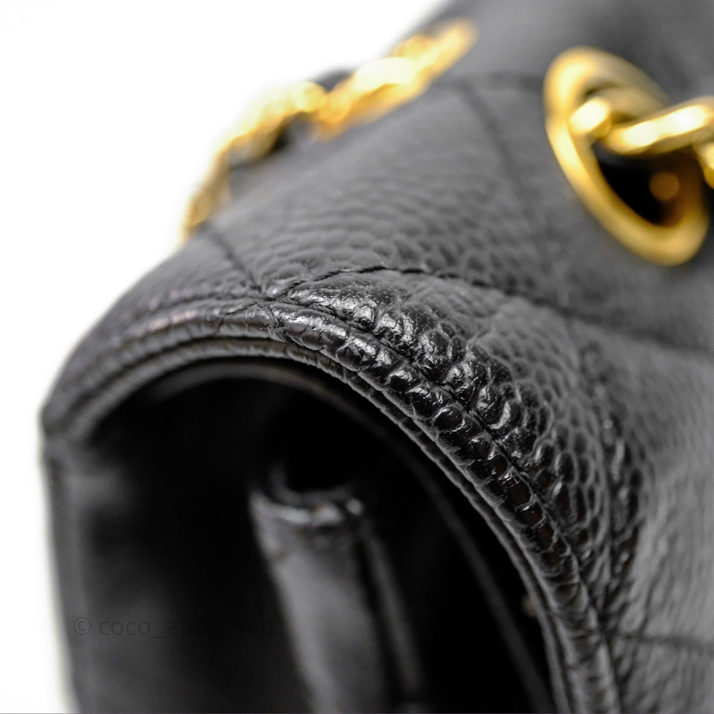 Chanel Classic M/L Medium Flap Quilted Black Caviar Gold Hardware