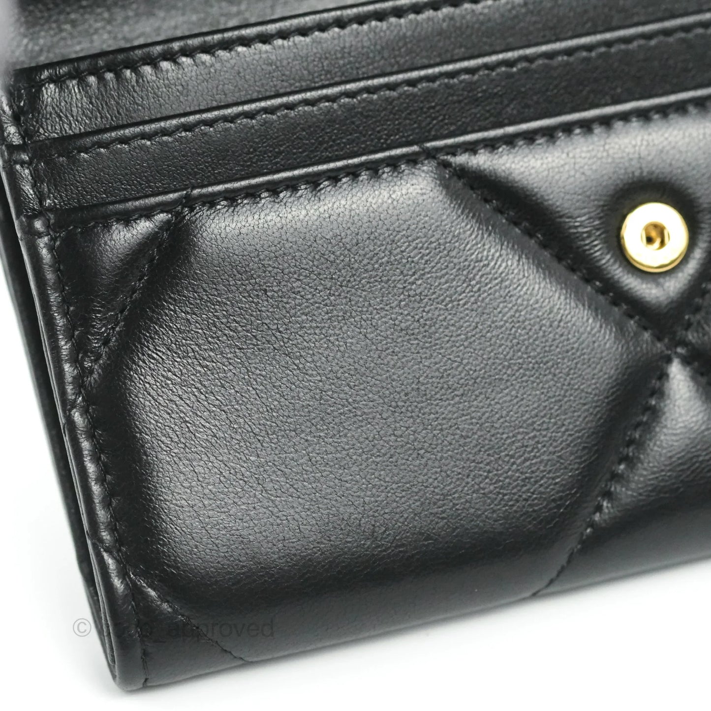 Chanel Quilted 19 Flap Wallet Black Lambskin
