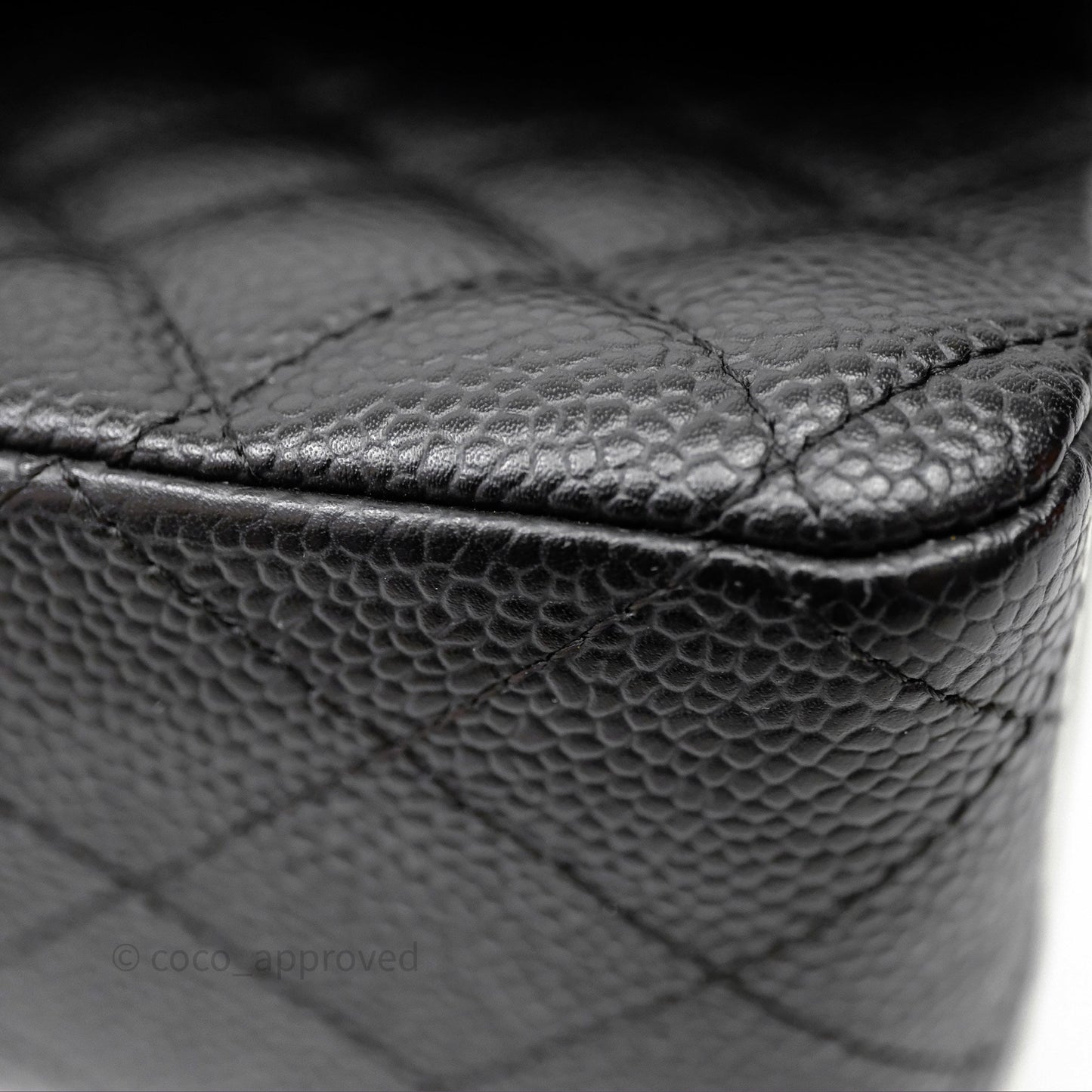 Chanel Classic M/L Medium Flap Quilted Black Caviar Gold Hardware