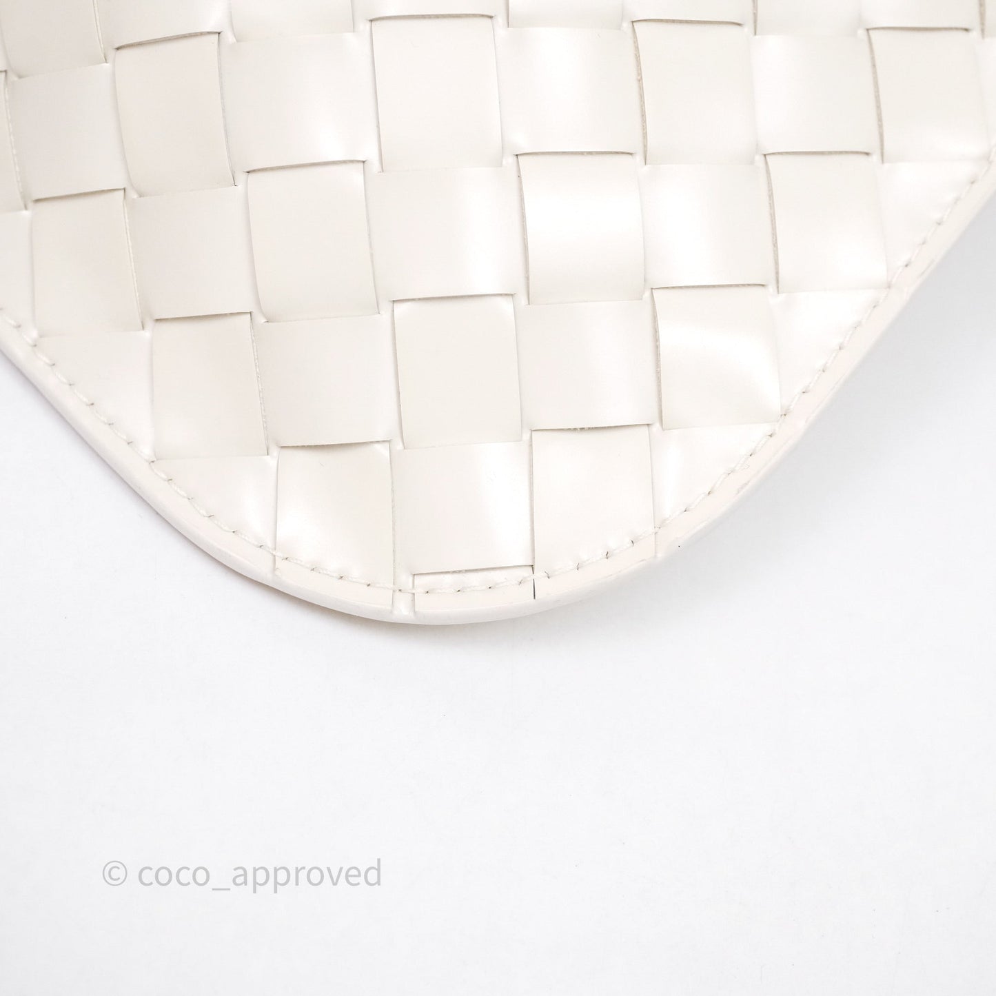 Bottega Veneta Flap Woven Leather White Shoulder Bag